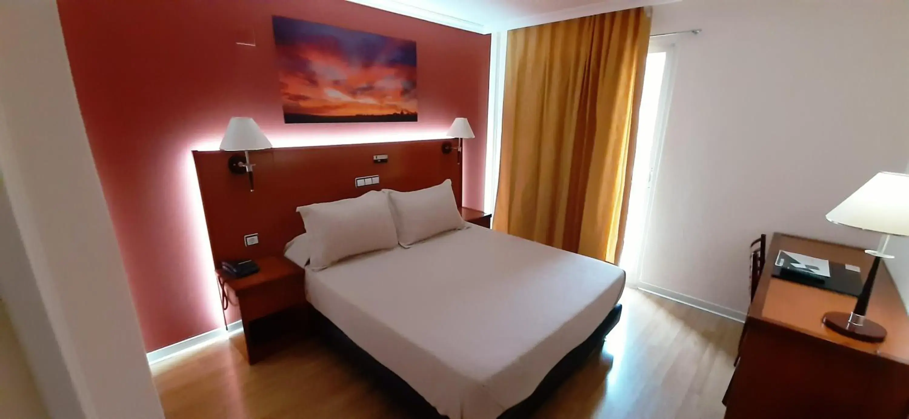 Bed in Hotel Cabañas