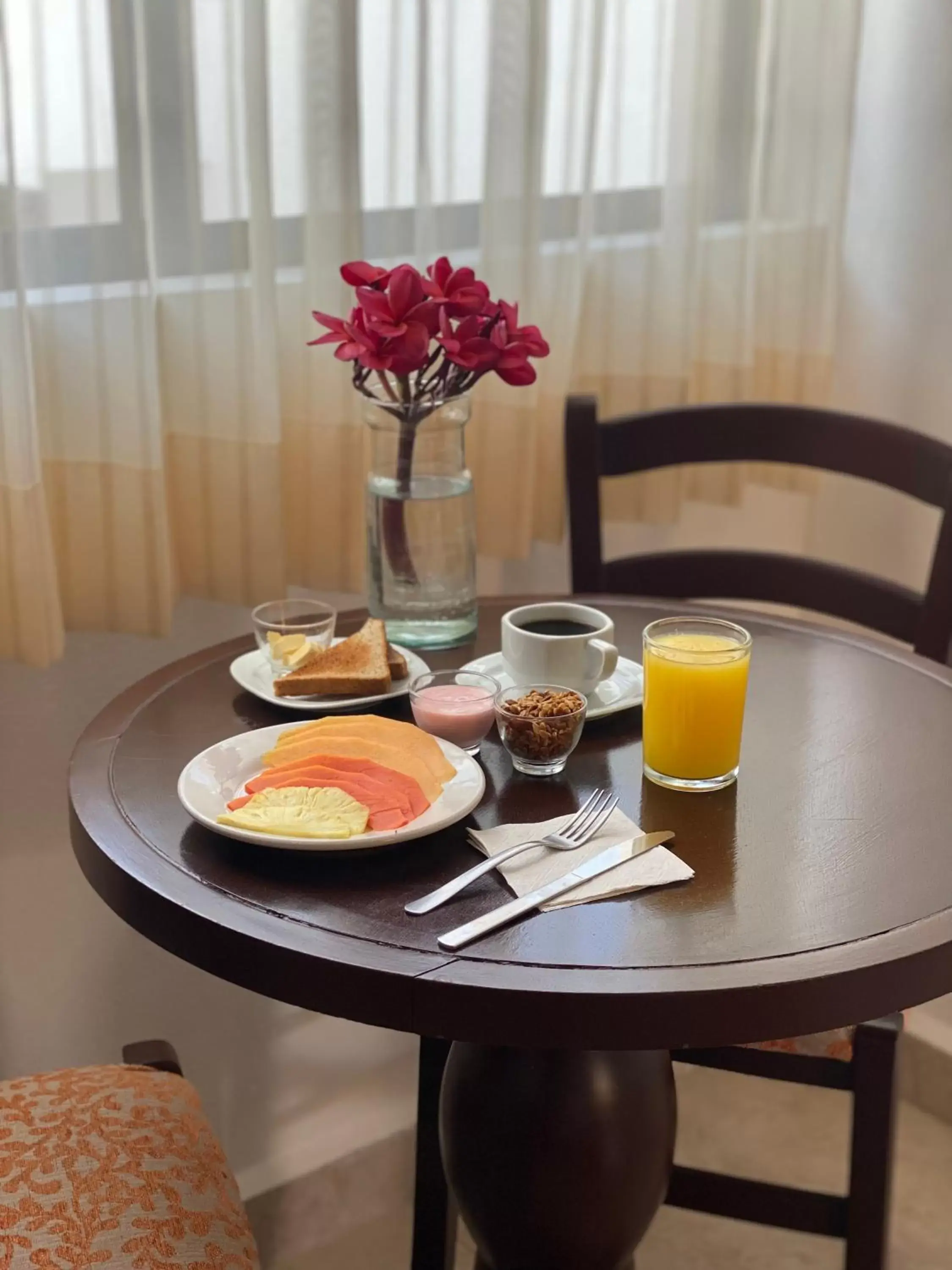 Continental breakfast in Hotel Las Golondrinas