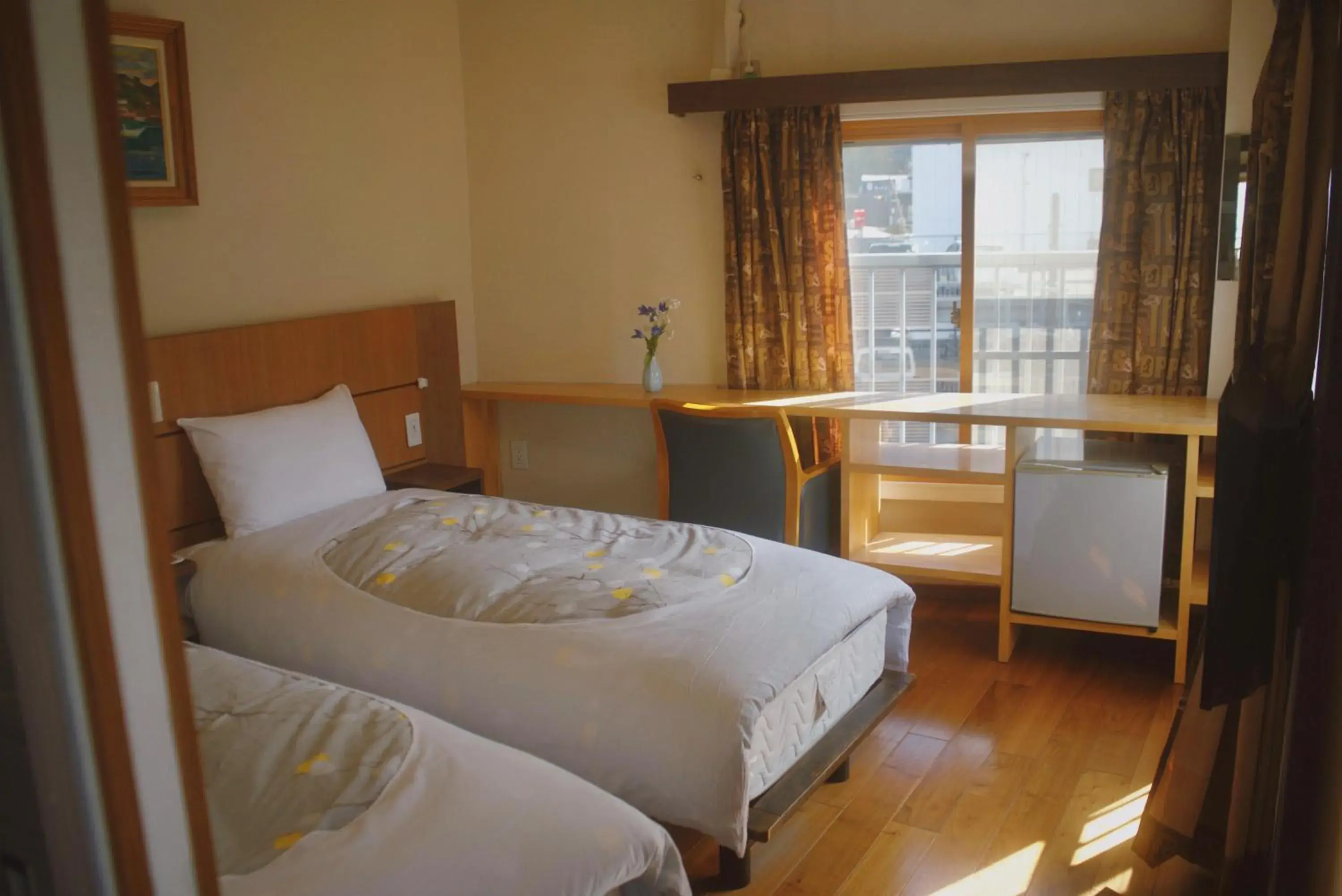 Bed in Izu no Umi Hotel                                                                          