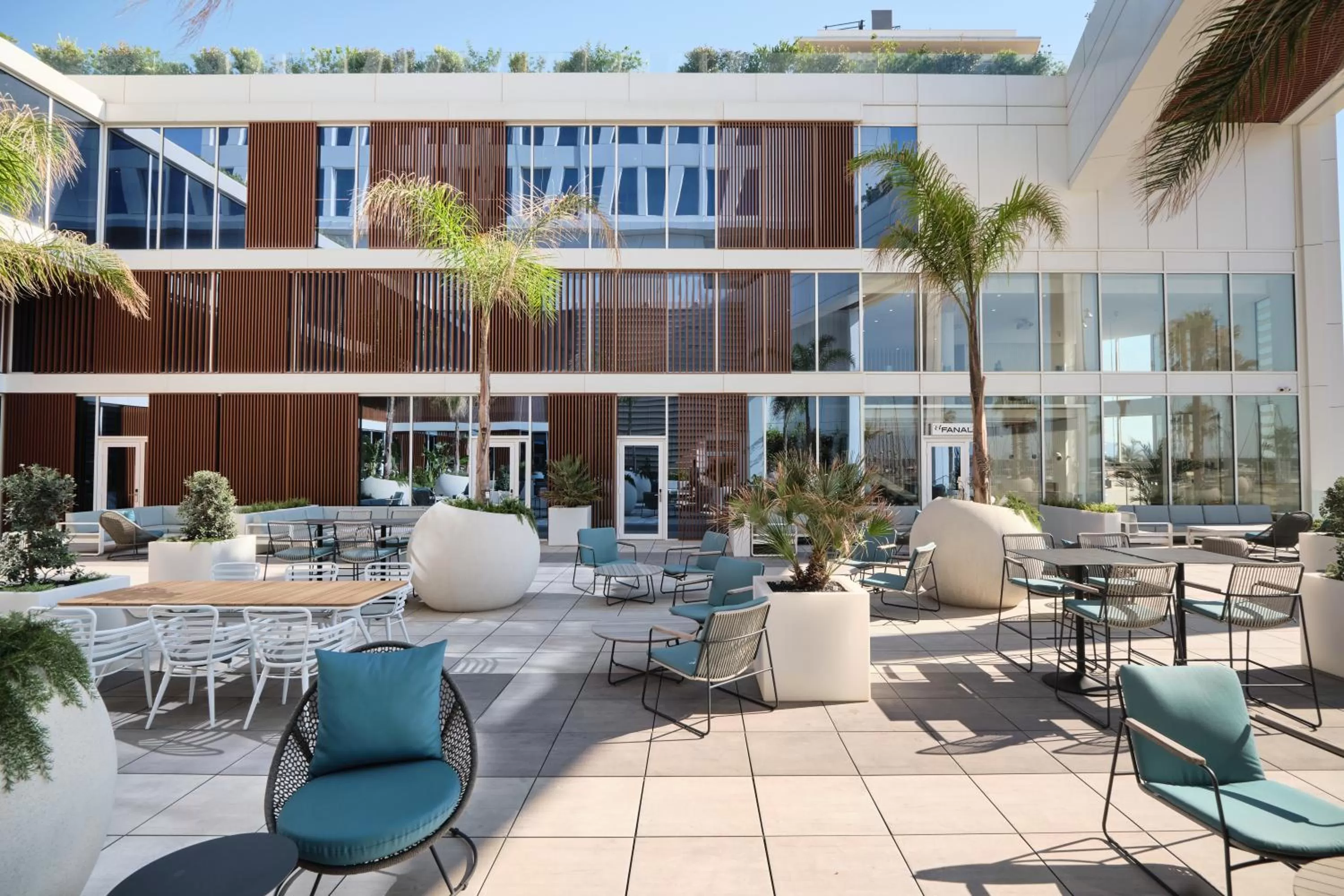 Patio in Hotel Marina Badalona