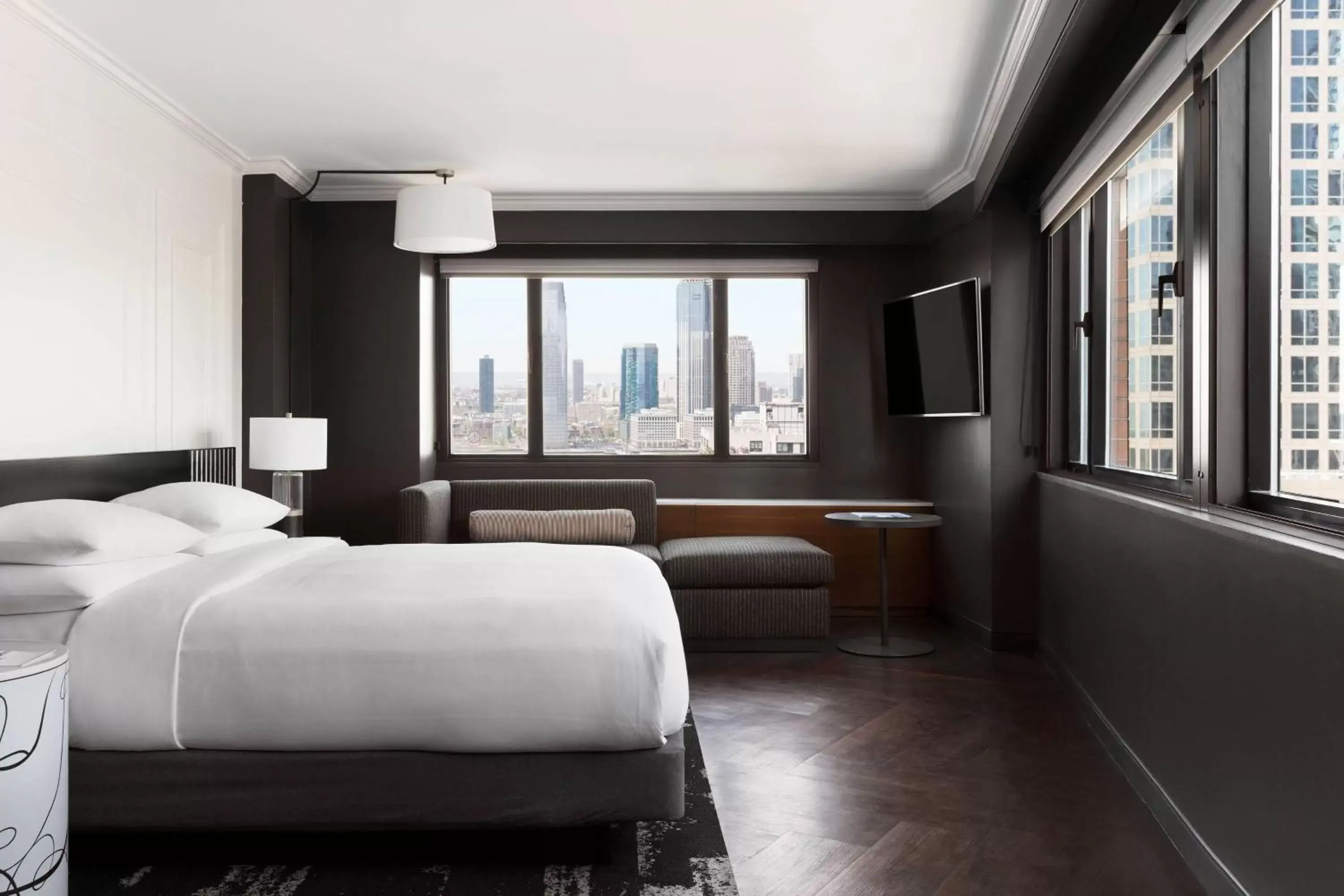 Bedroom in New York Marriott Downtown