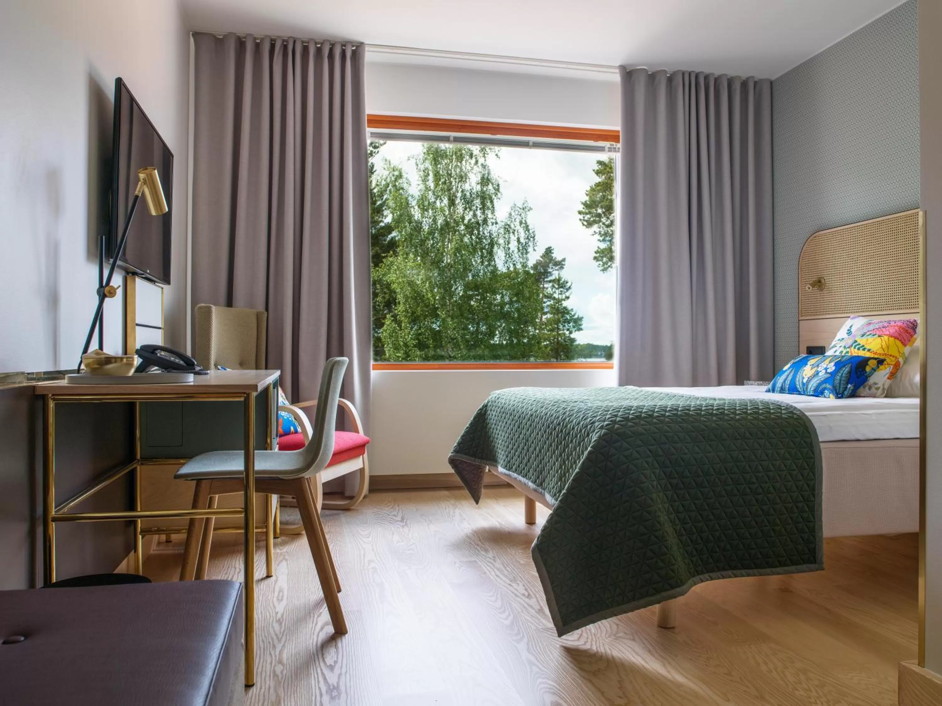 Bedroom, Bed in Hotel Hanasaari