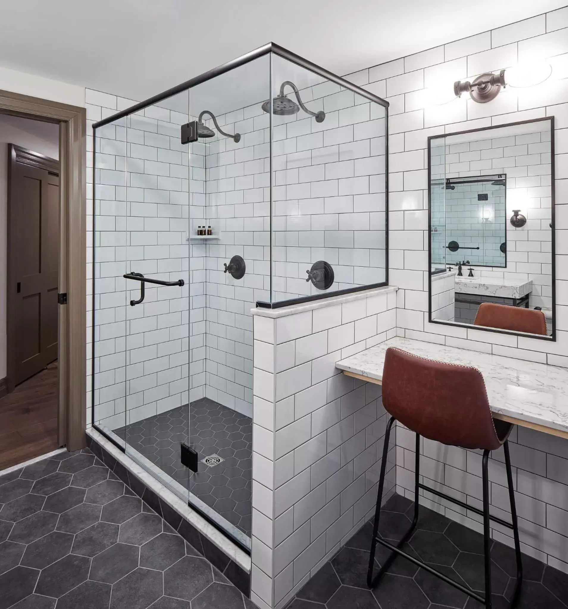Shower, Bathroom in The Metcalfe by Gray Collection