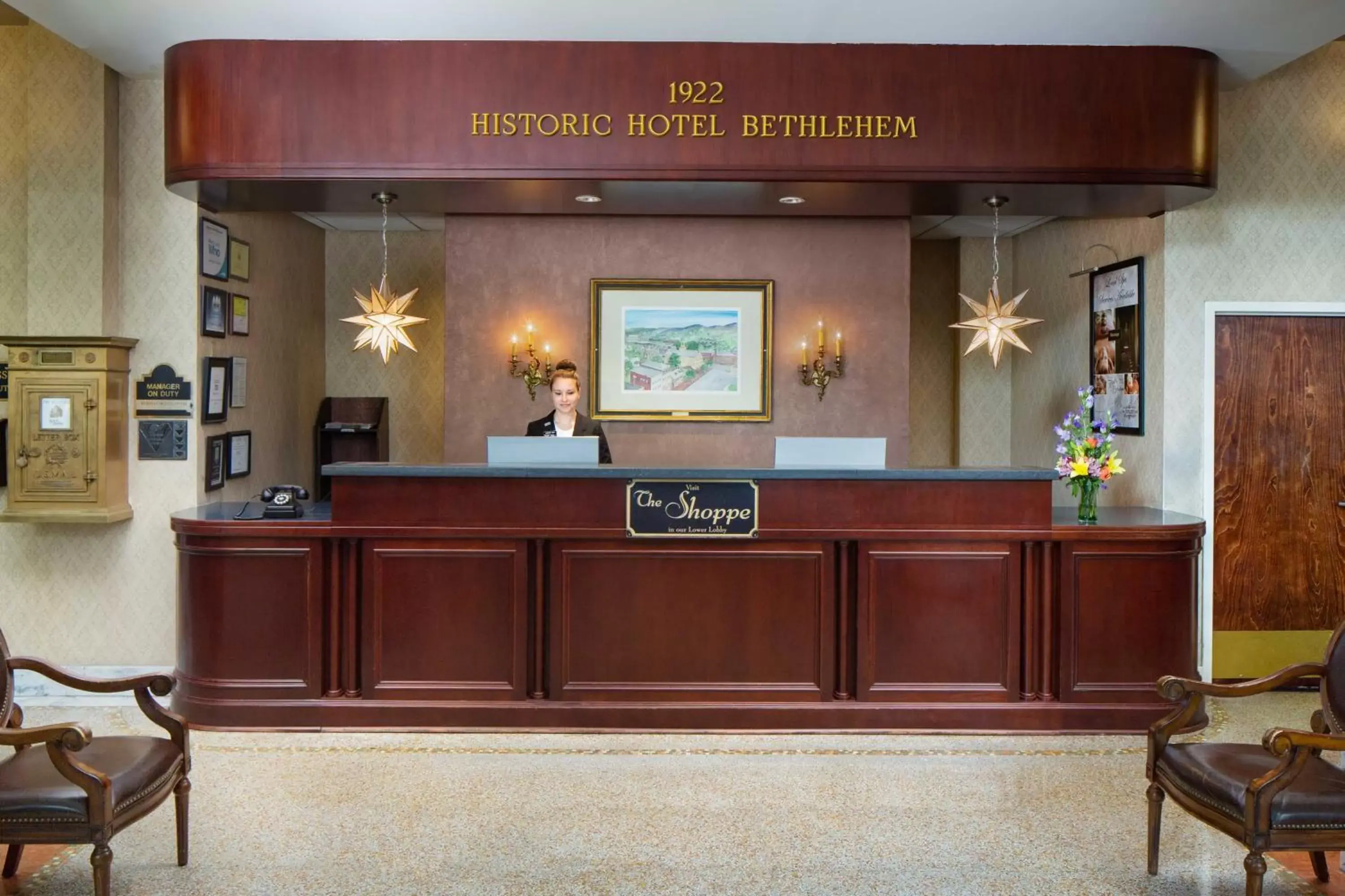 Lobby or reception, Lobby/Reception in Historic Hotel Bethlehem