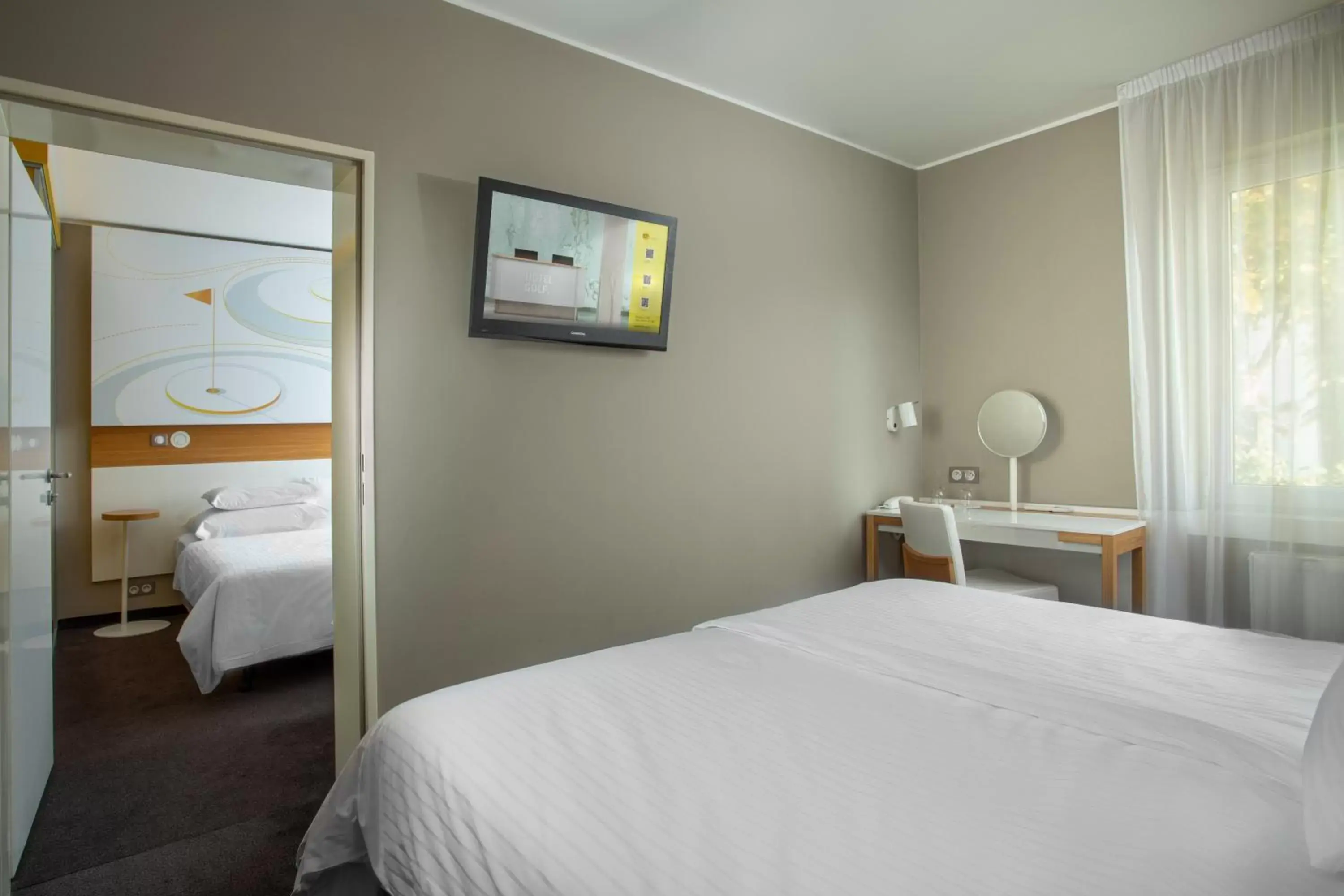 Bedroom, Bed in Hotel Golf Prague