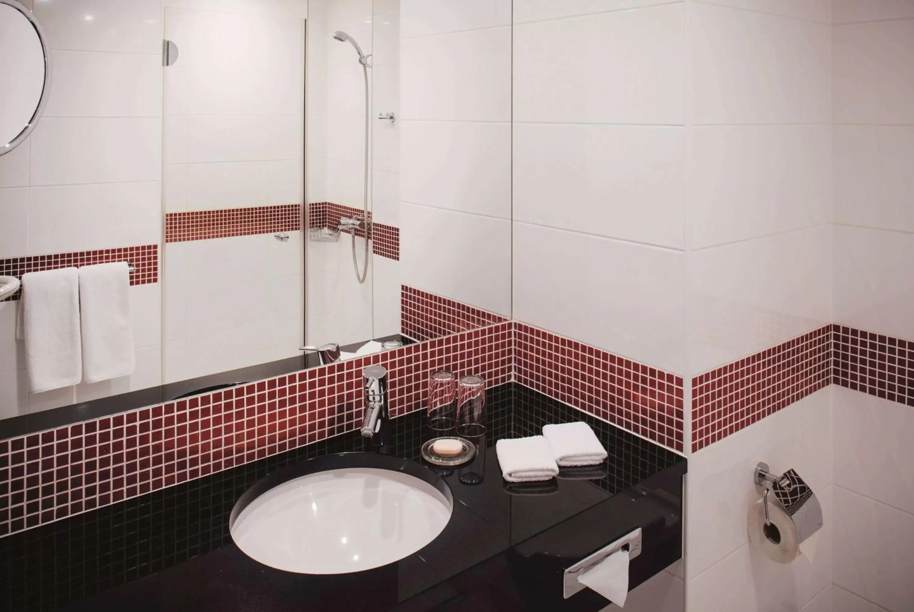 TV and multimedia, Bathroom in Vienna House Easy by Wyndham Pilsen