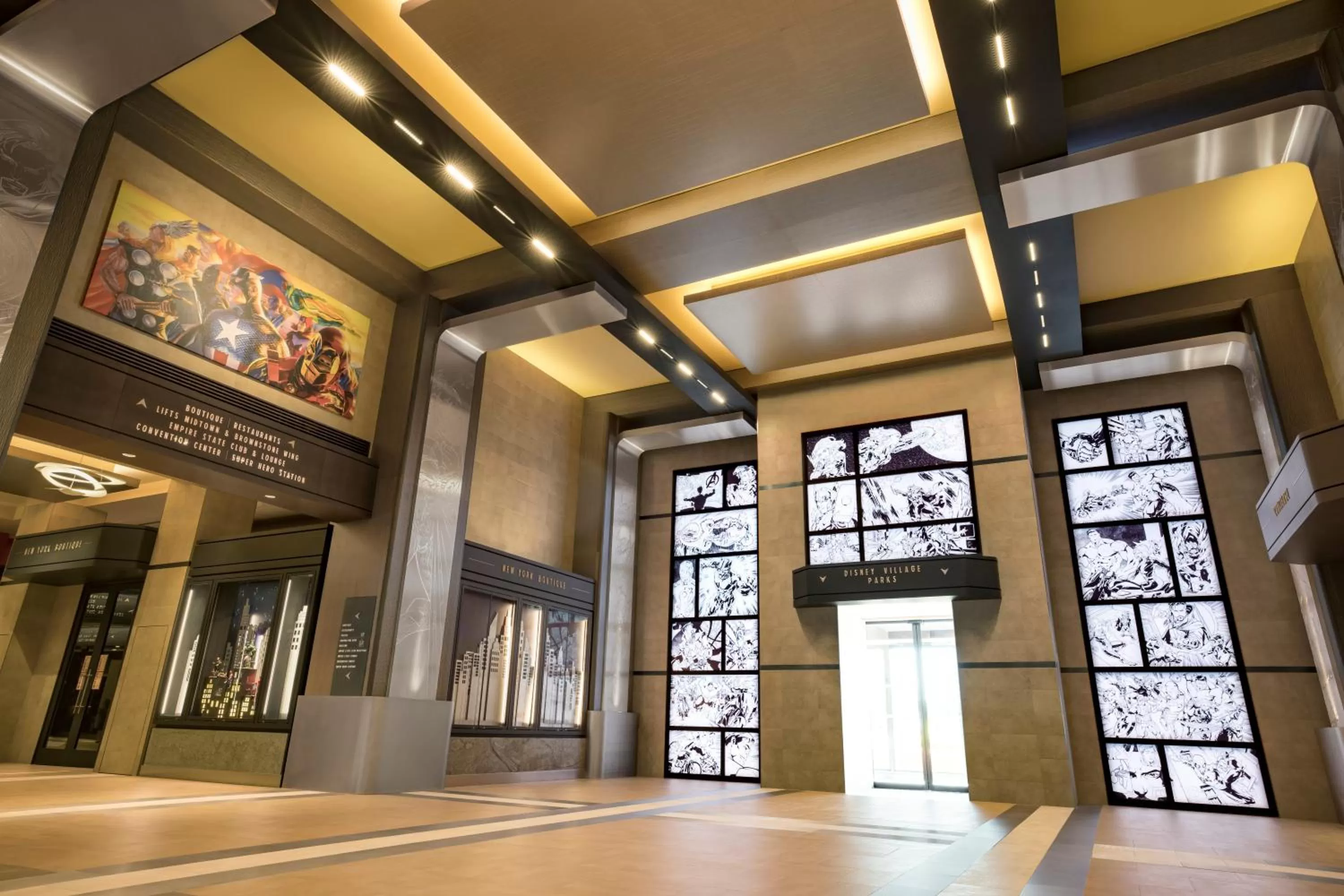 Lobby or reception in Disney Hotel New York - The Art of Marvel