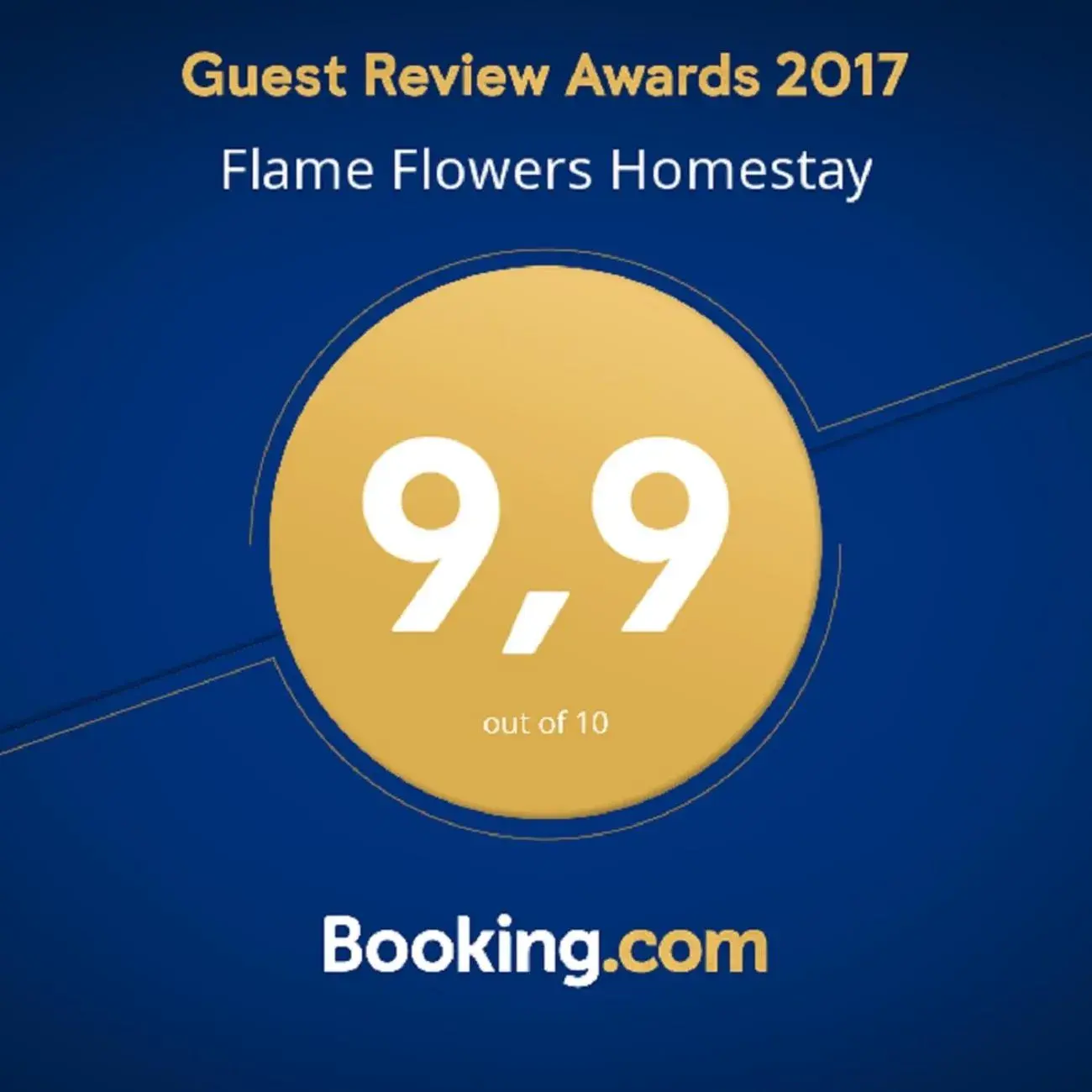 Certificate/Award in Flame Flowers Homestay