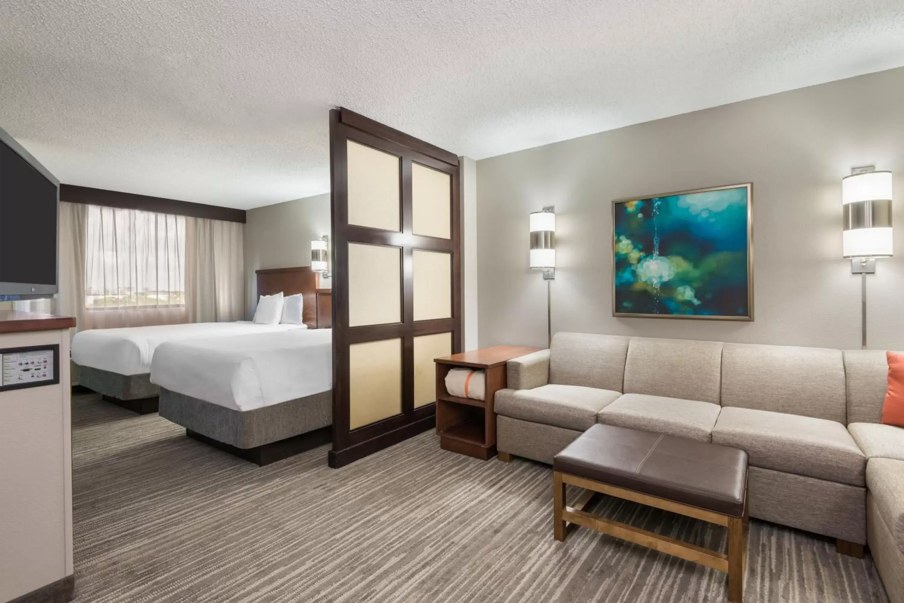 Double Room with Two Double Beds and Sofa Bed in Hyatt Place Ft. Lauderdale/Plantation