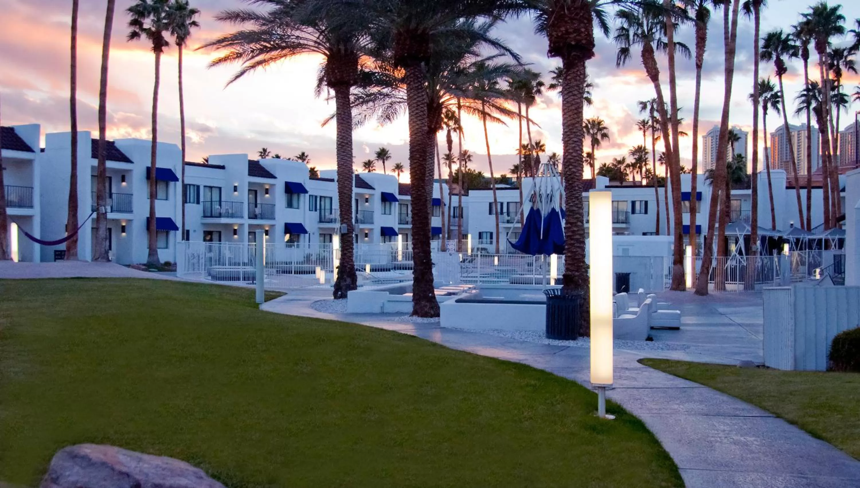 Inner courtyard view in Serene Vegas Boutique Hotel Las Vegas