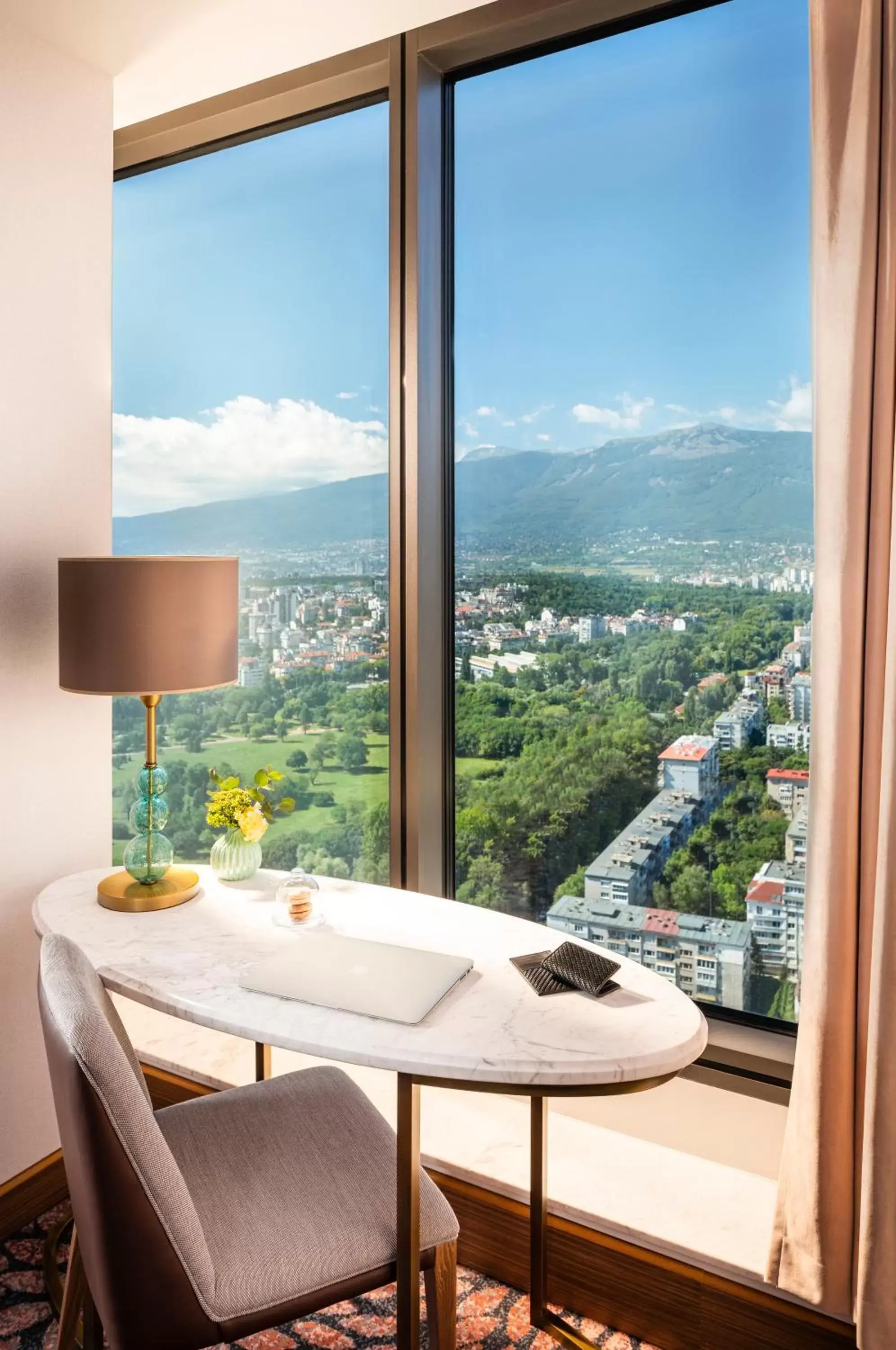 Mountain View in Grand Hotel Millennium Sofia - The Most Spacious Rooms in Sofia, Secured Paid Underground Parking