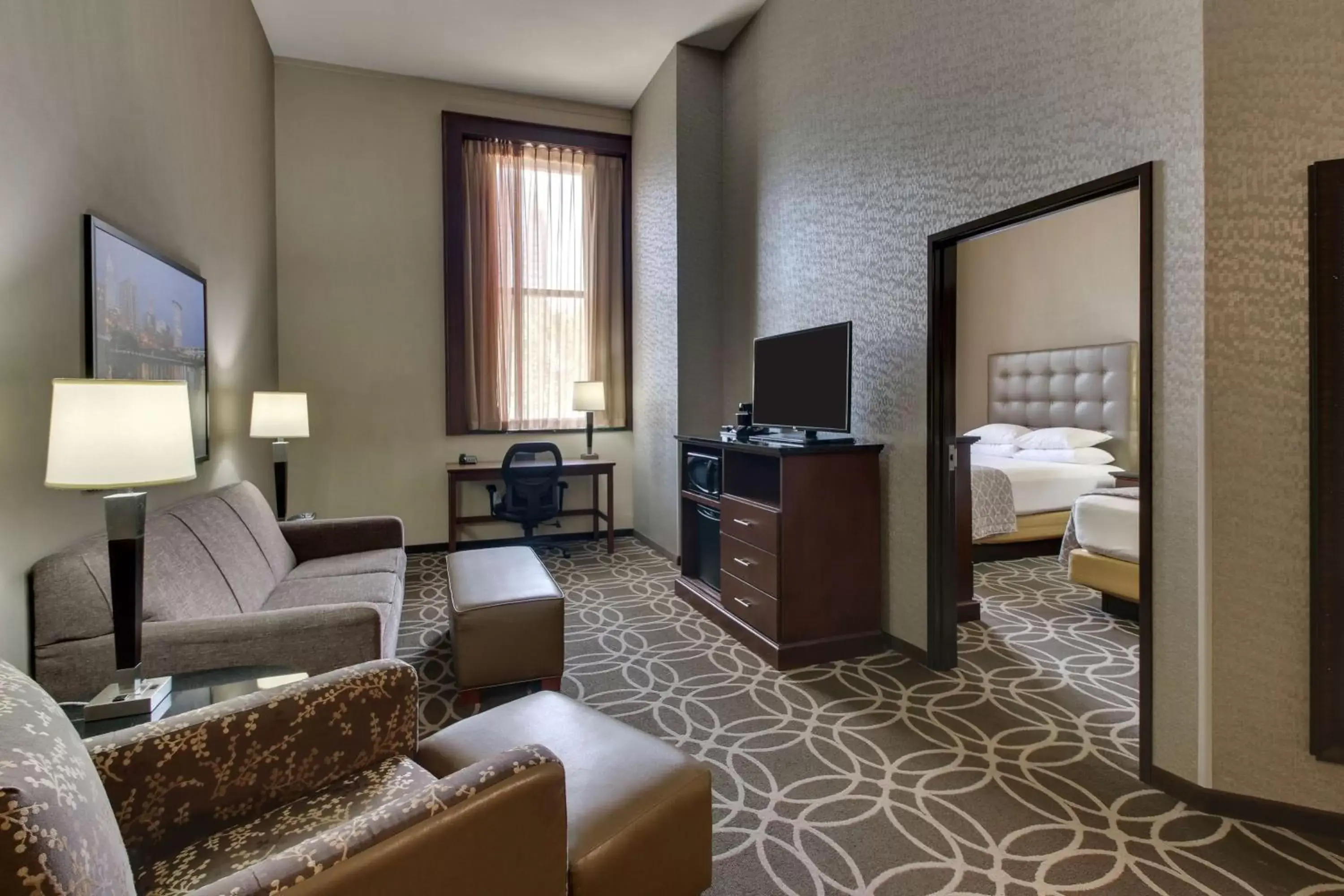 Bedroom, Seating Area in Drury Plaza Hotel Cleveland Downtown