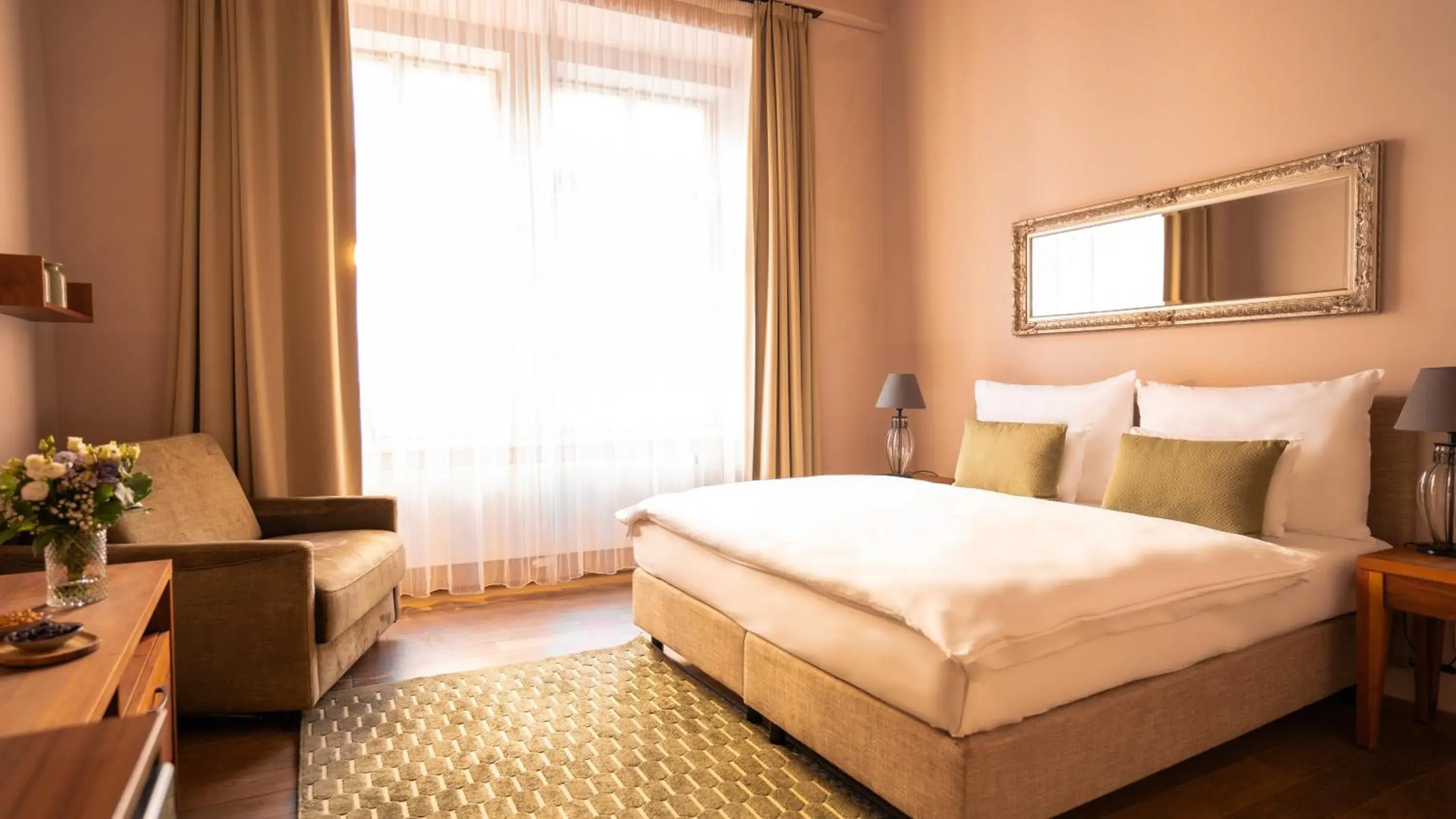 Bed in Hotel Golden Key Prague Castle