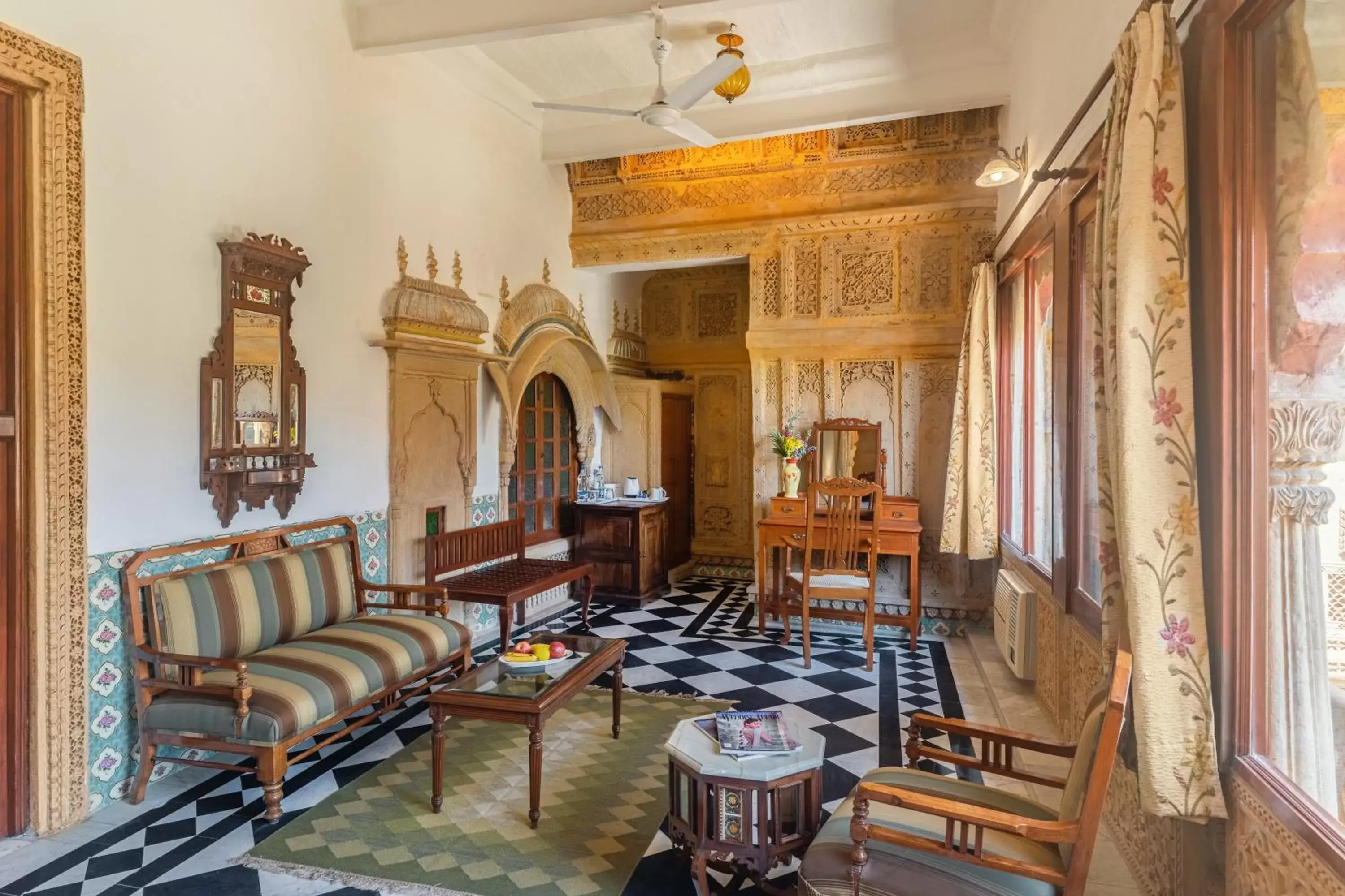Living room in WelcomHeritage Mandir Palace