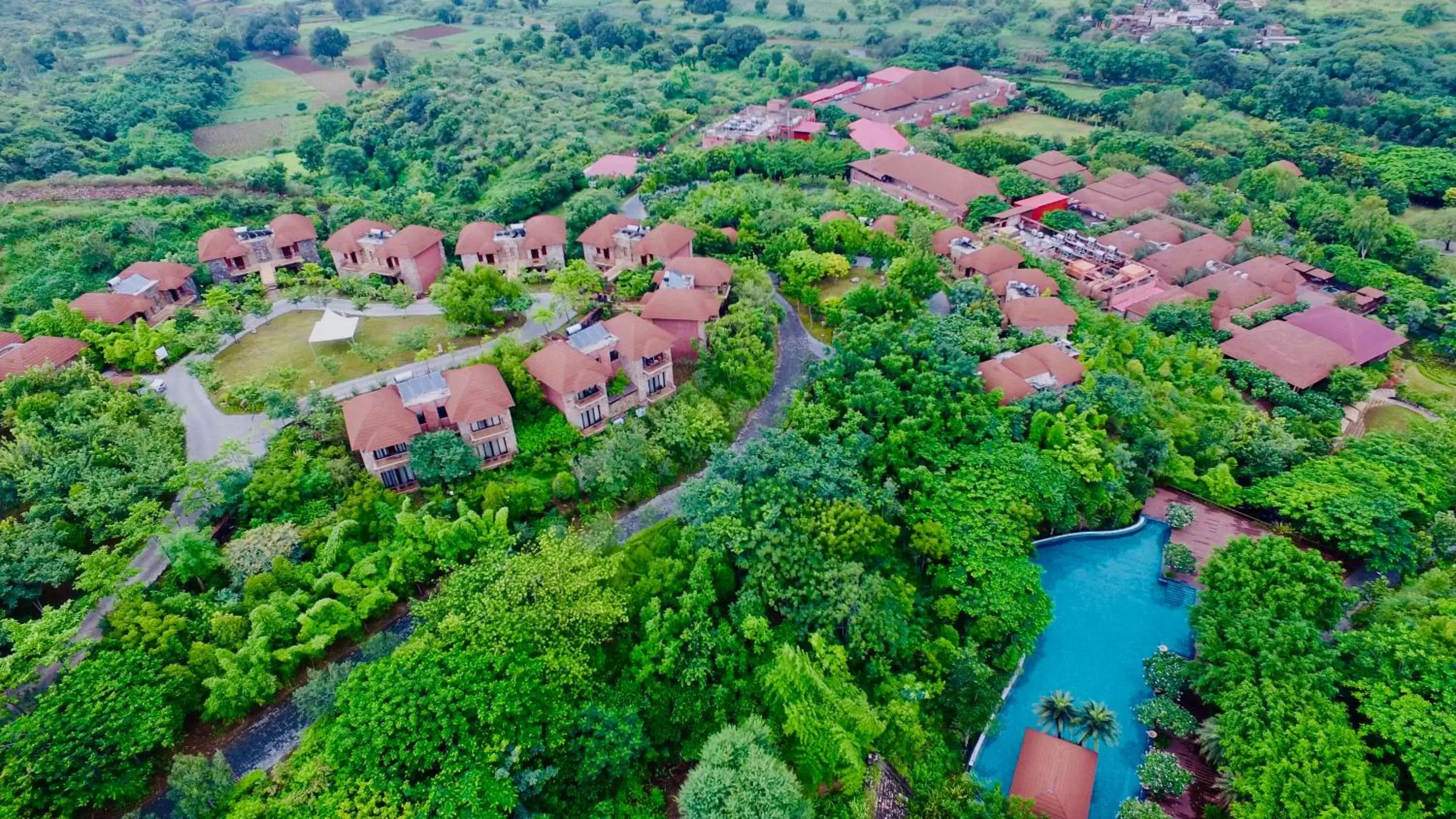 Facade/entrance, Bird's-eye View in The Ananta Udaipur Resort & Spa