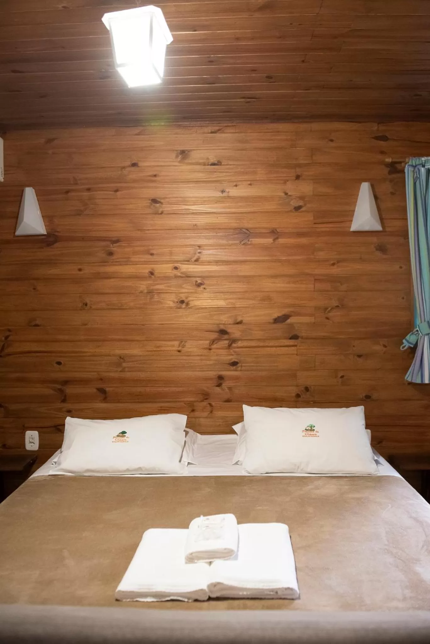 Bed in Pousada da Chacara