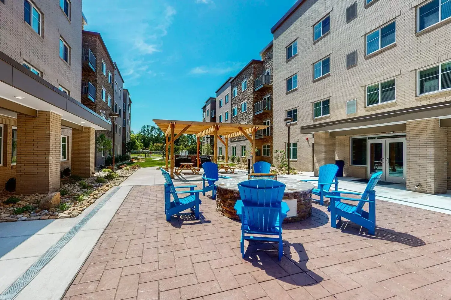 flat iron, Swimming Pool in WaterWalk Raleigh RTP