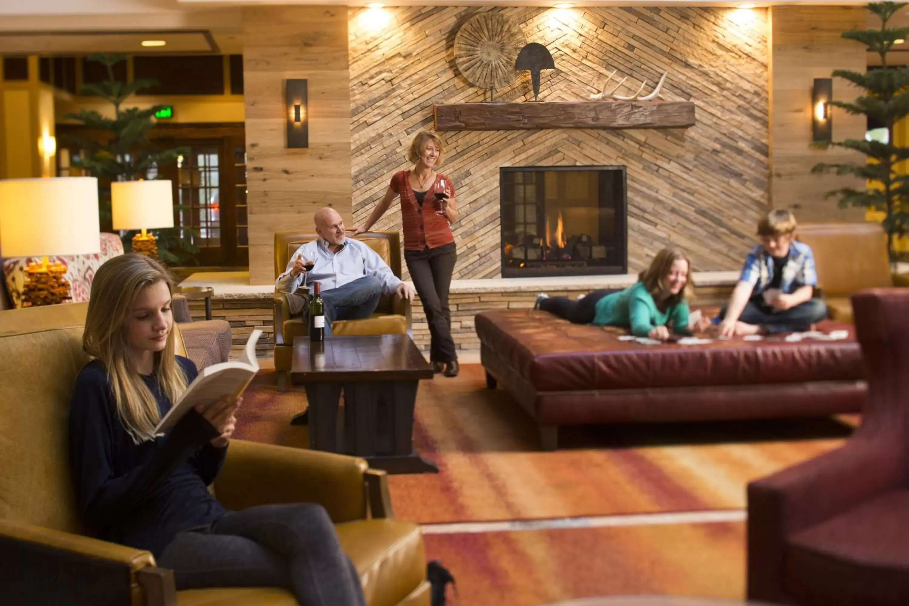 Lobby or reception, Guests in Lake Tahoe Resort Hotel