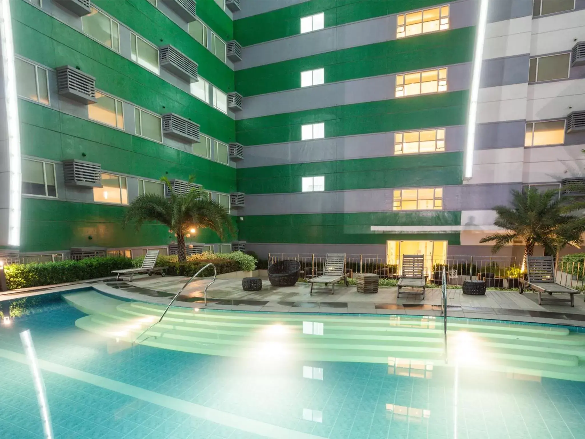 Night, Swimming Pool in Hotel 101 - Manila