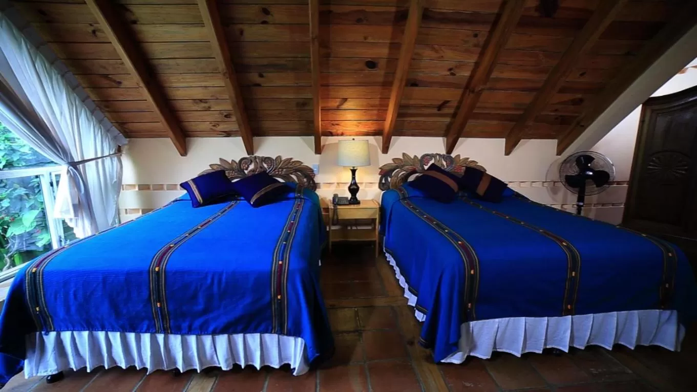 Bed in Hotel San Buenaventura de Atitlán