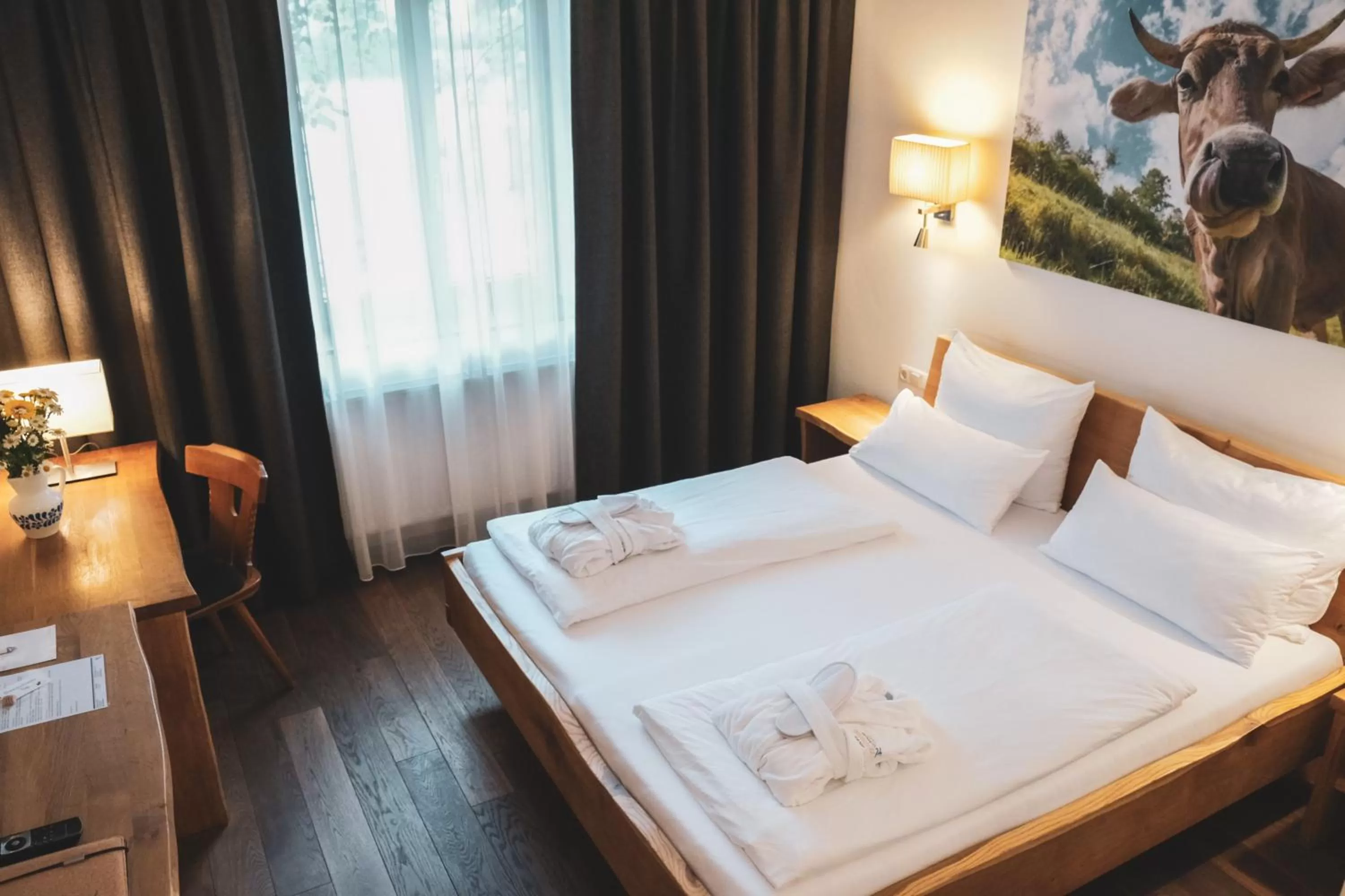 Bed in Aktivhotel Wildschütz