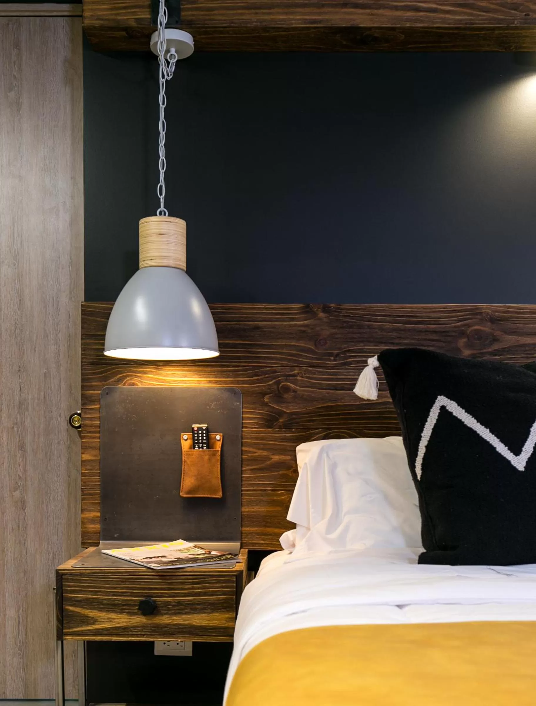 Bed in Factory Lofts Hotel