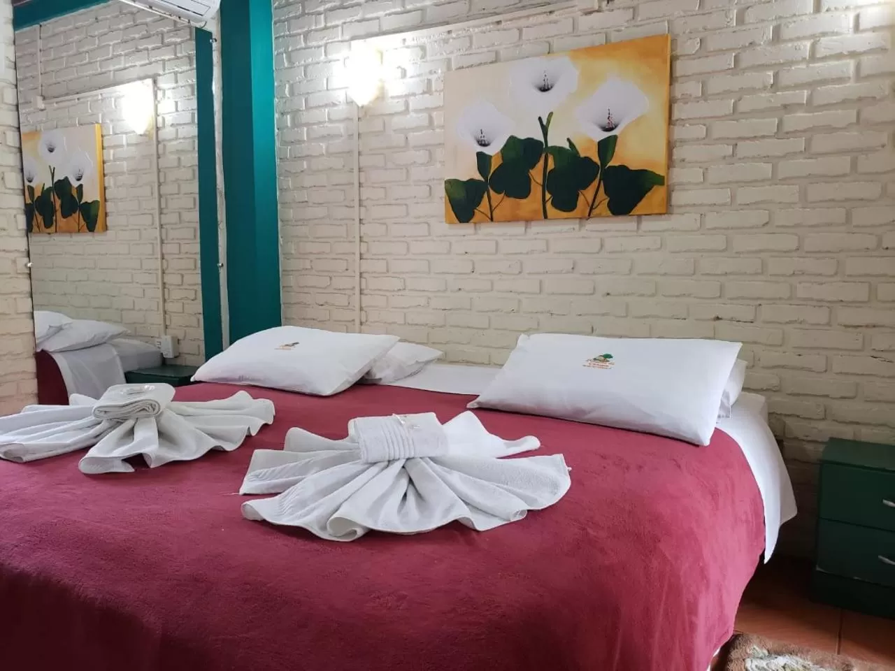 Bed in Pousada da Chacara