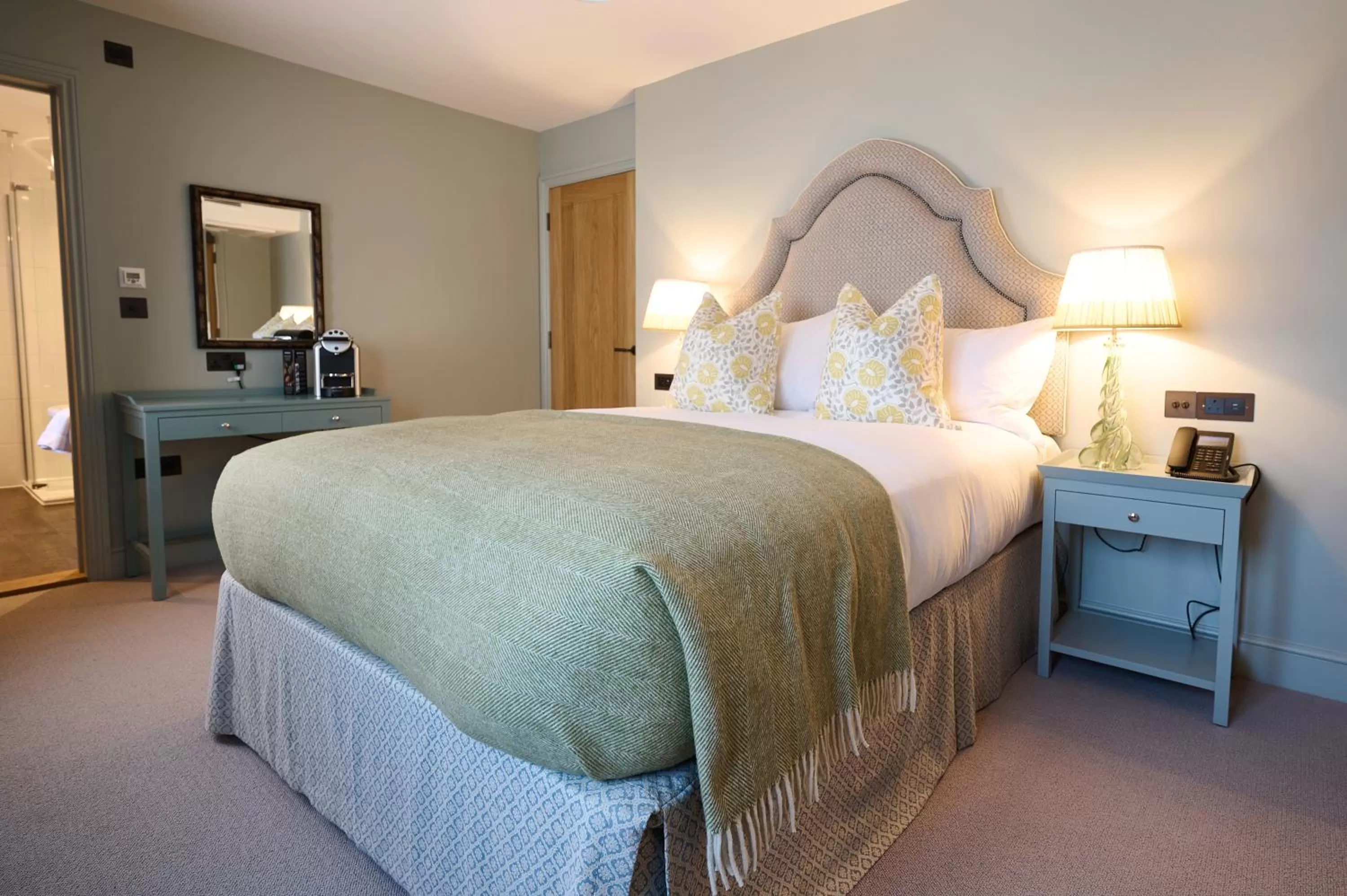 Bed in The Angel Inn, Stoke-by-Nayland