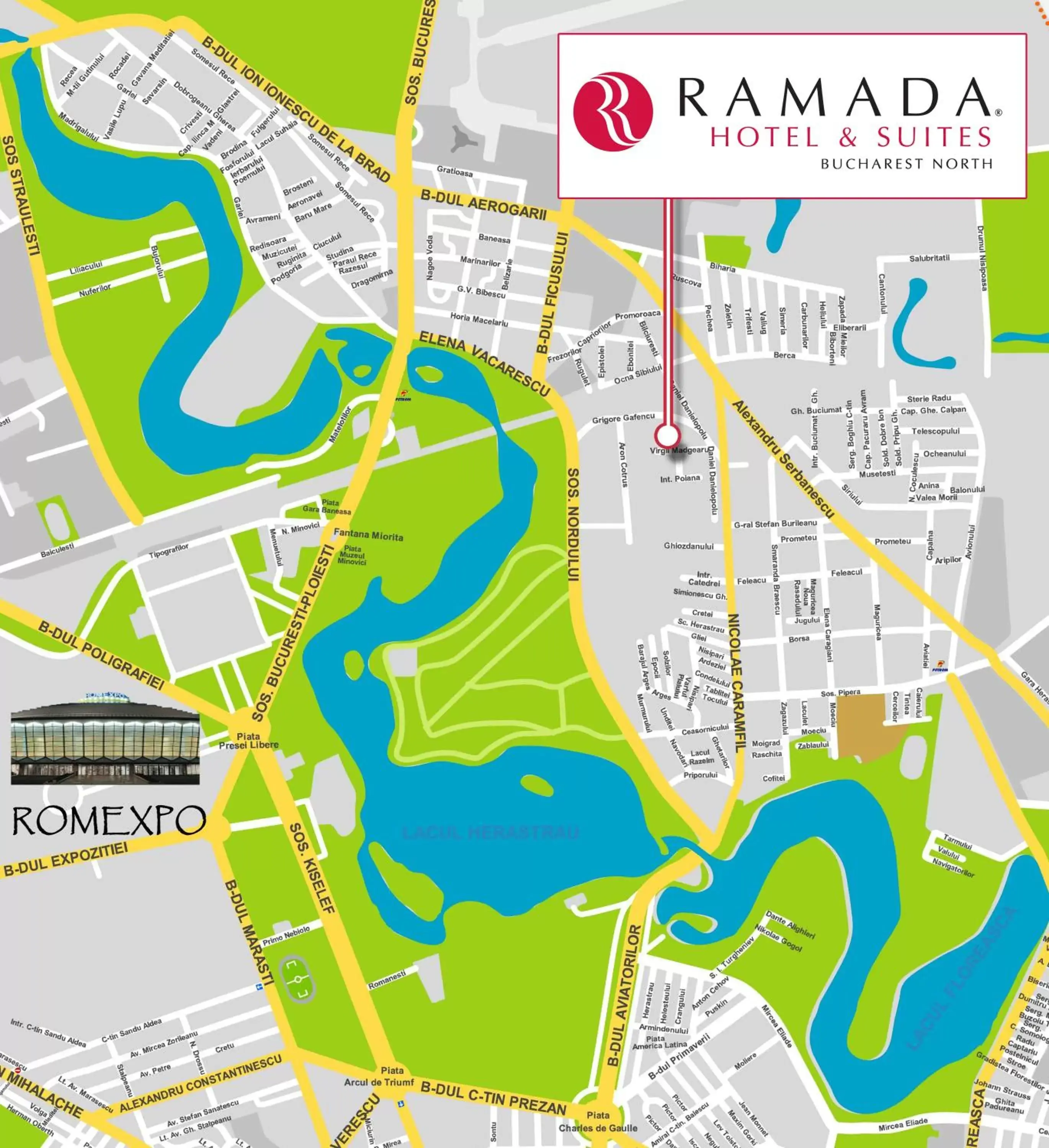 Area and facilities, Bird's-eye View in Ramada Hotel & Suites by Wyndham Bucharest North