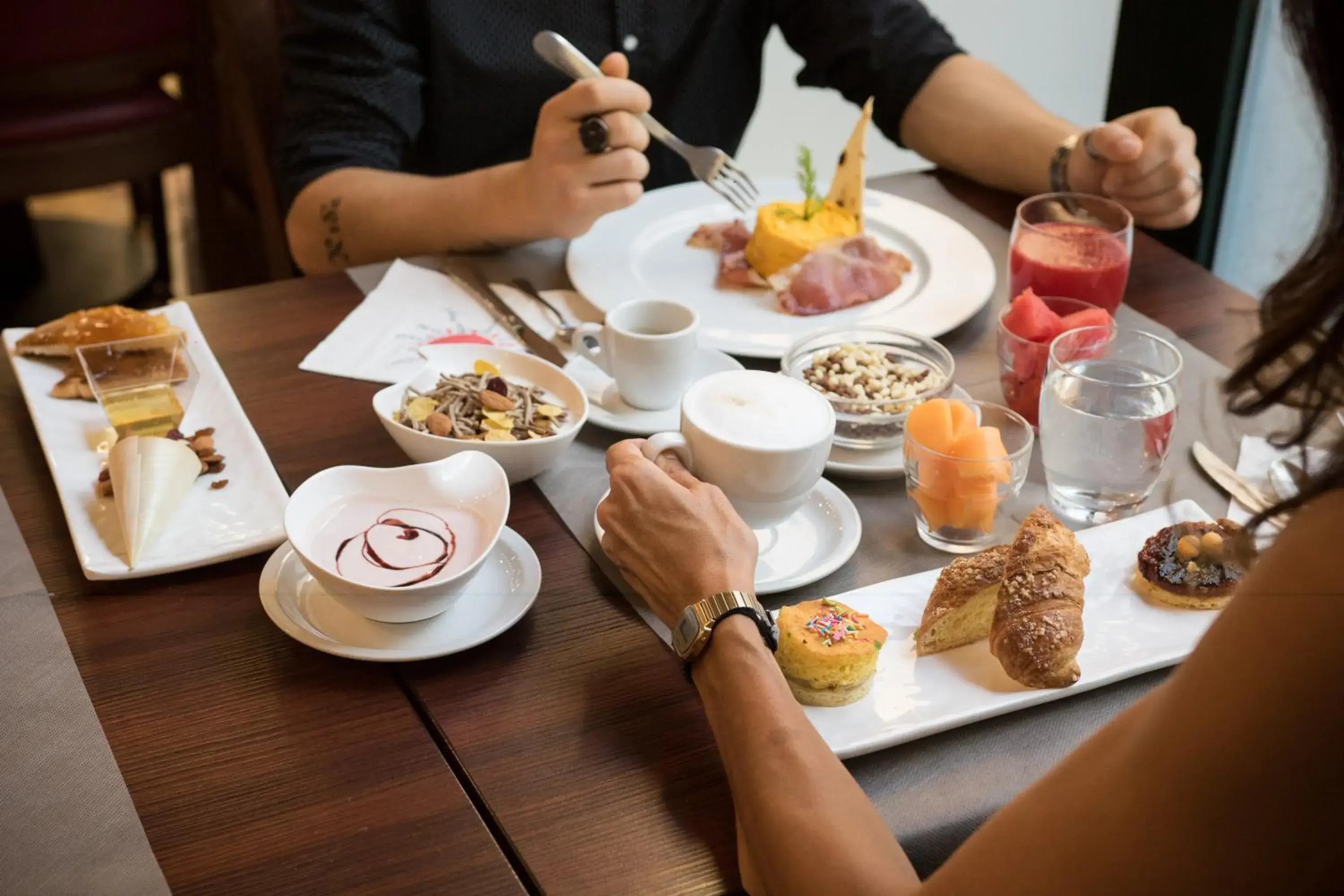 Italian breakfast in Hotel Dei Platani