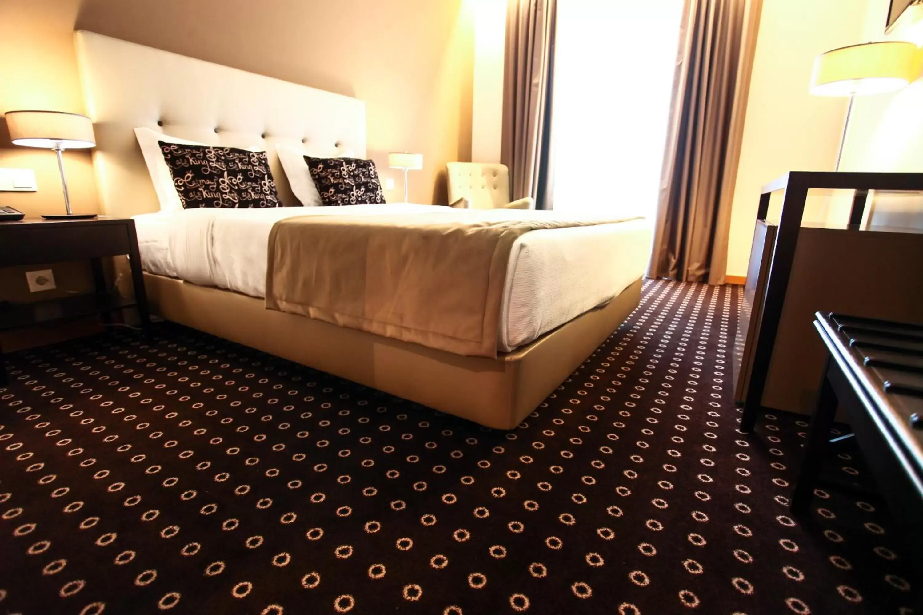 Bed in Hotel Grao Vasco