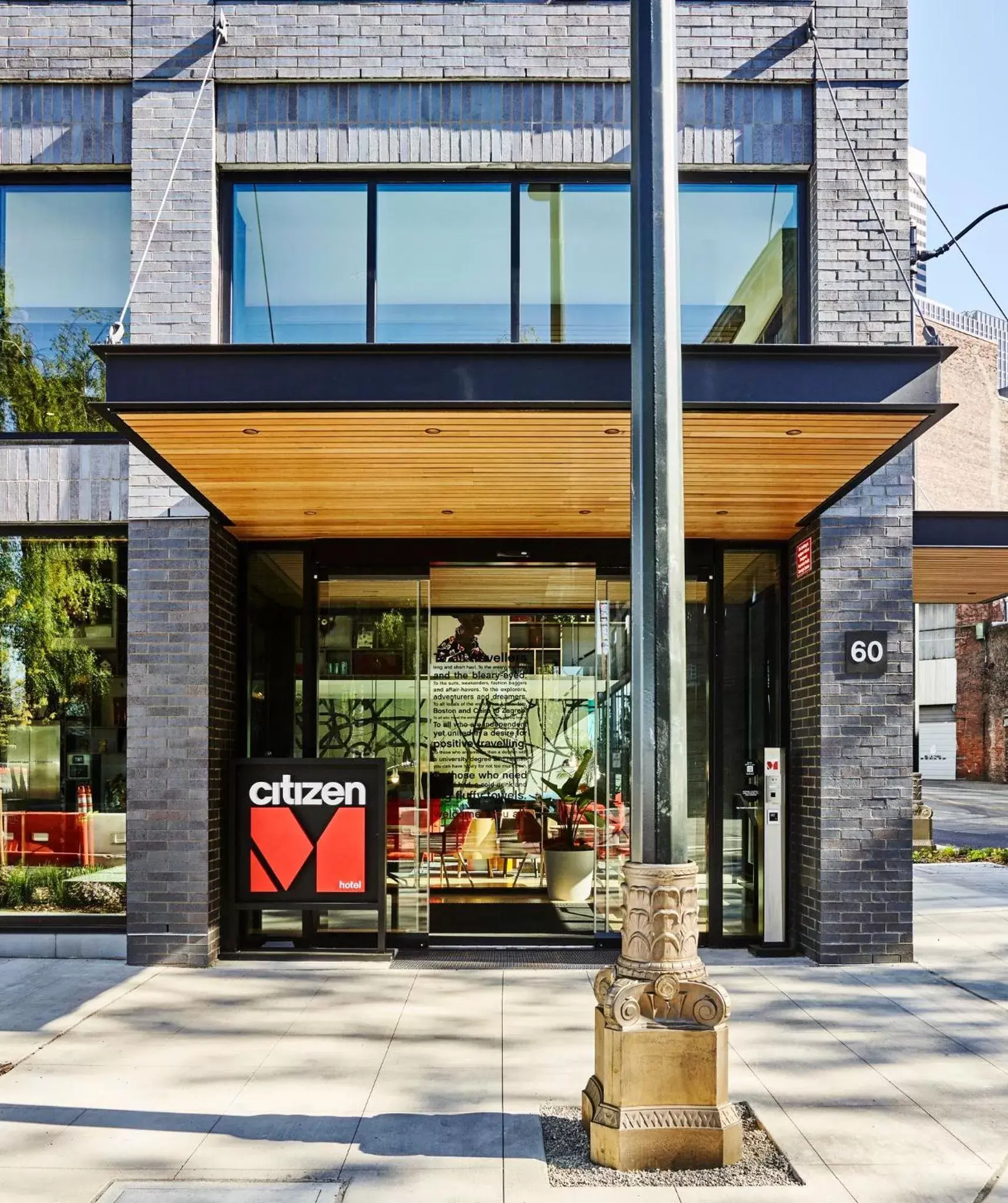 Facade/entrance in citizenM Seattle Pioneer Square