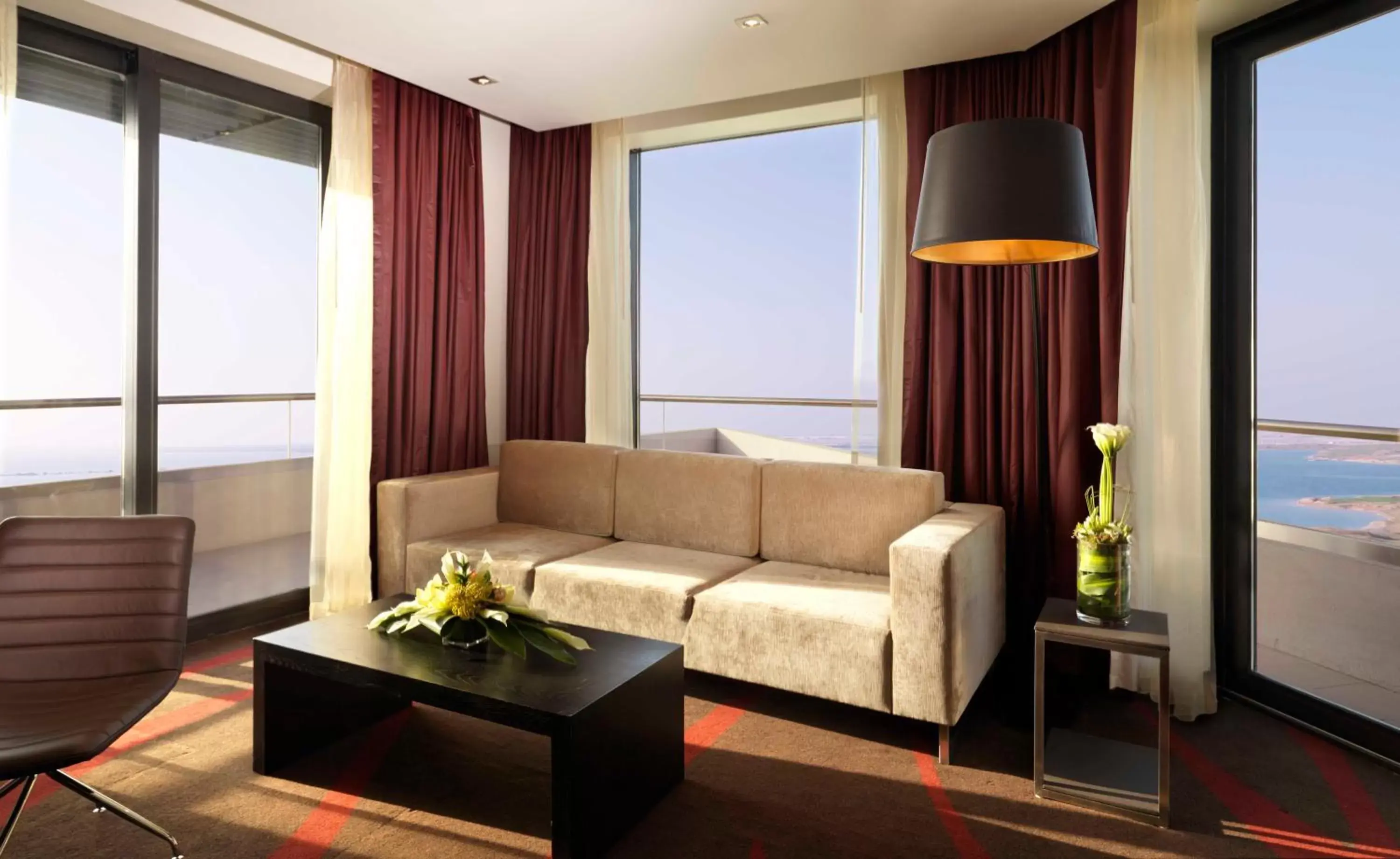 View (from property/room), Seating Area in Radisson Blu Hotel, Abu Dhabi Yas Island