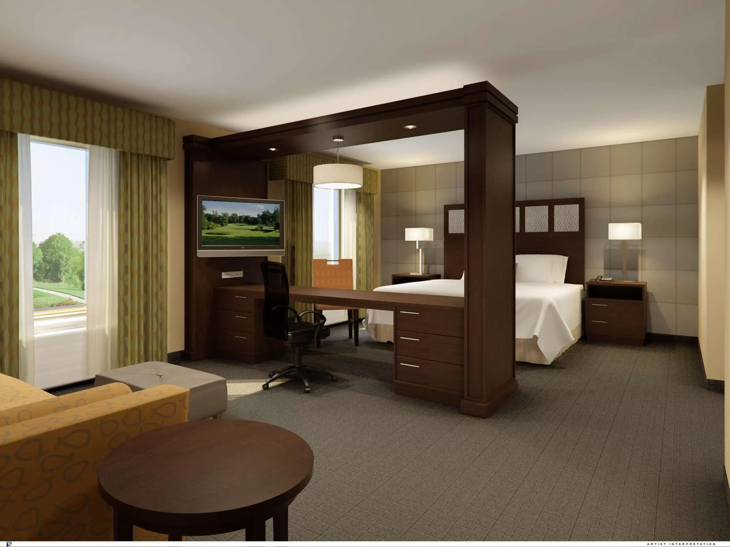 Bed in Hampton Inn & Suites Shreveport