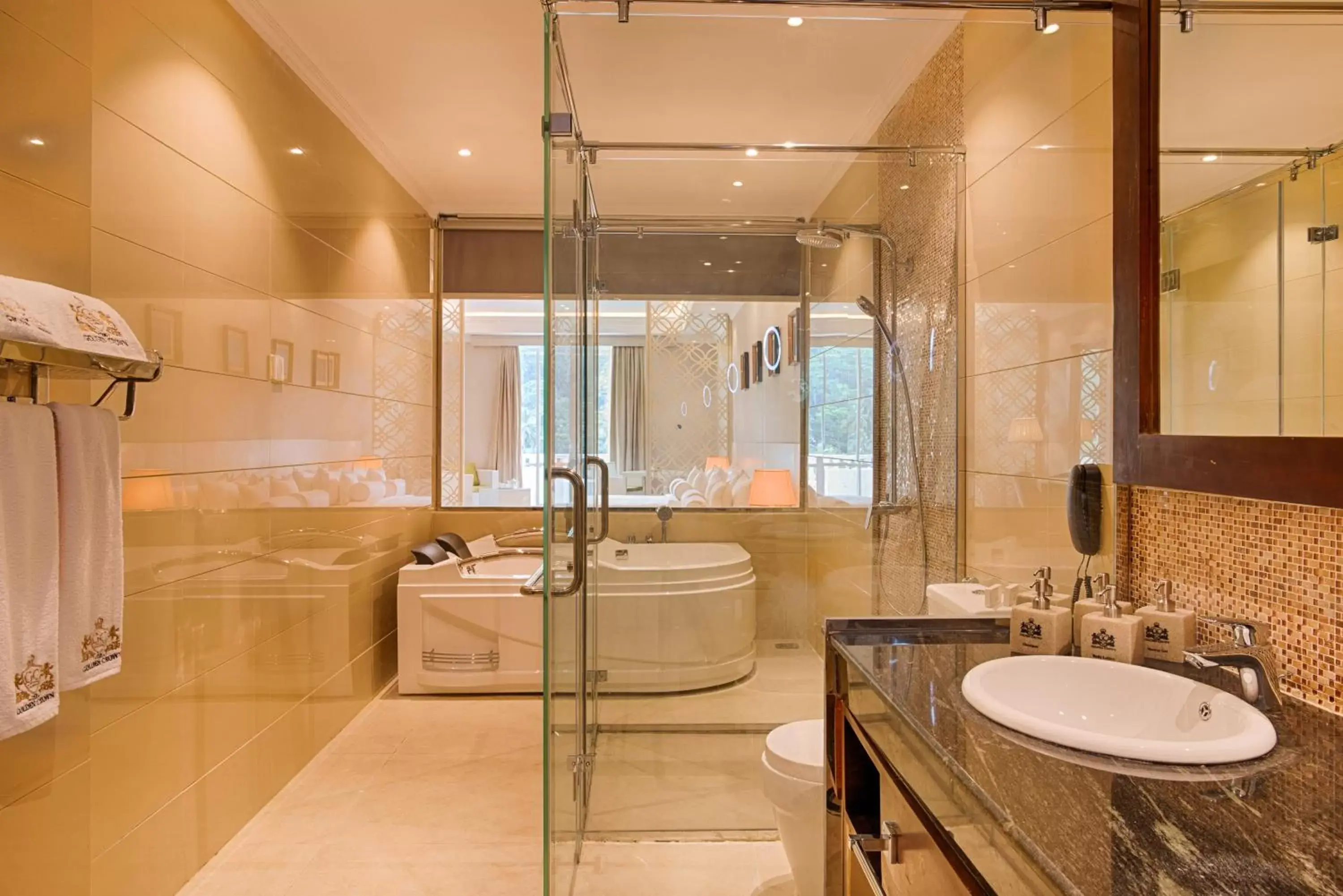 Shower, Bathroom in The Golden Crown Hotel