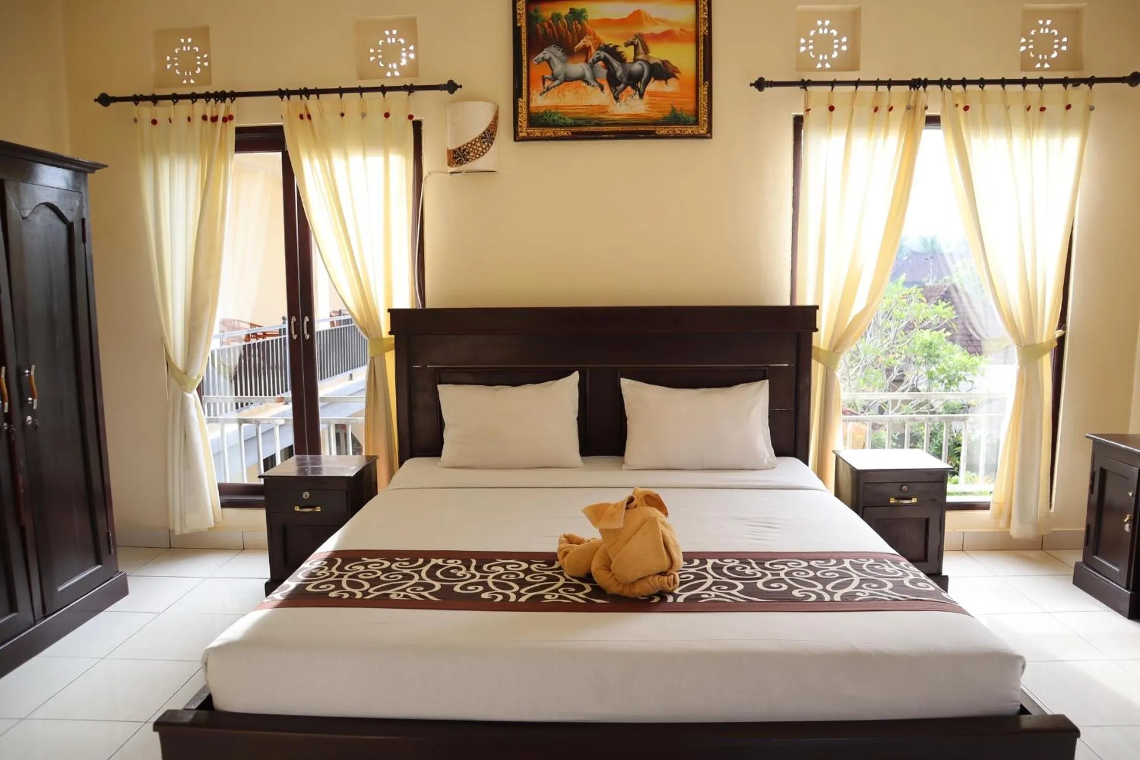 Bed in Wijaya Guest House Ubud