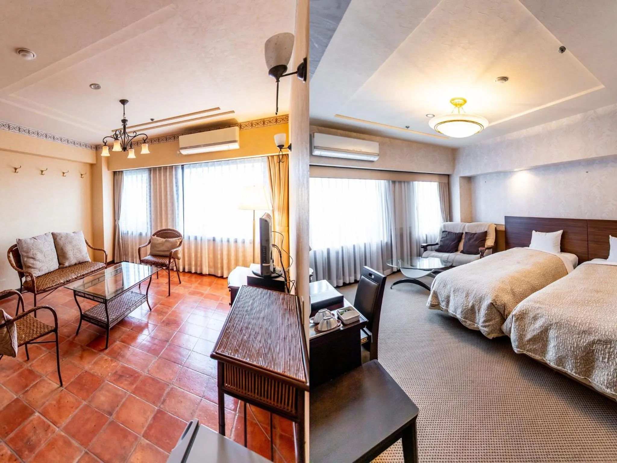 Photo of the whole room, Bed in Kanazawa Kokusai Hotel