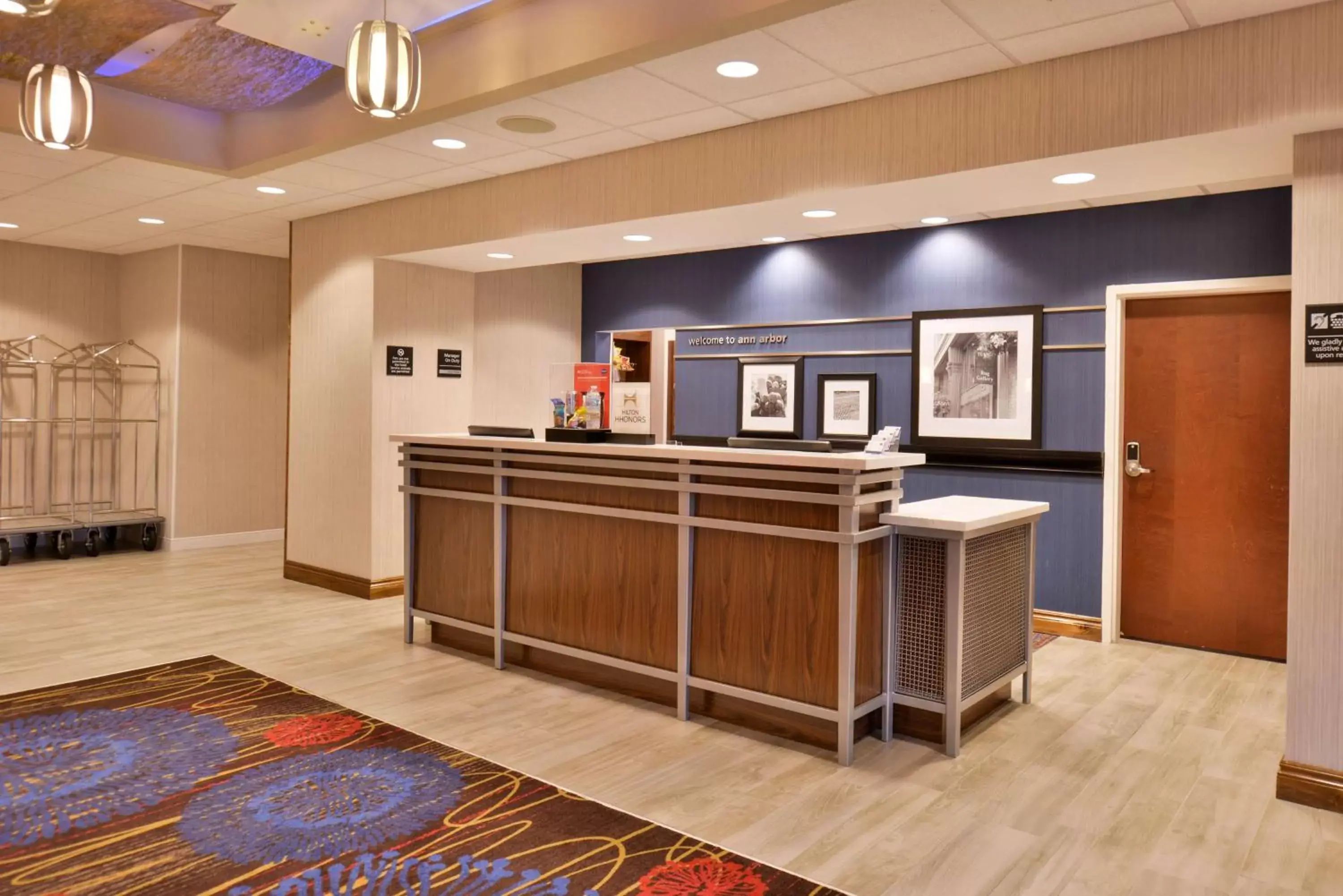 Lobby or reception in Hampton Inn & Suites Ann Arbor West Lobby or reception in Hampton Inn & Suites Ann Arbor West