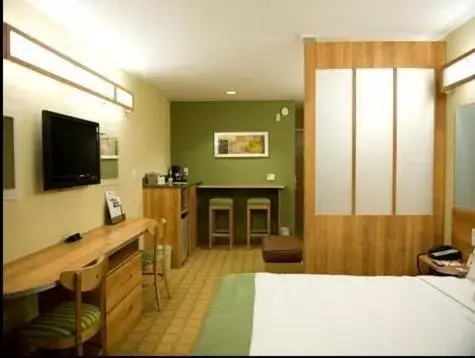 Bed, TV/Entertainment Center in Microtel Inn & Suites by Wyndham Saraland