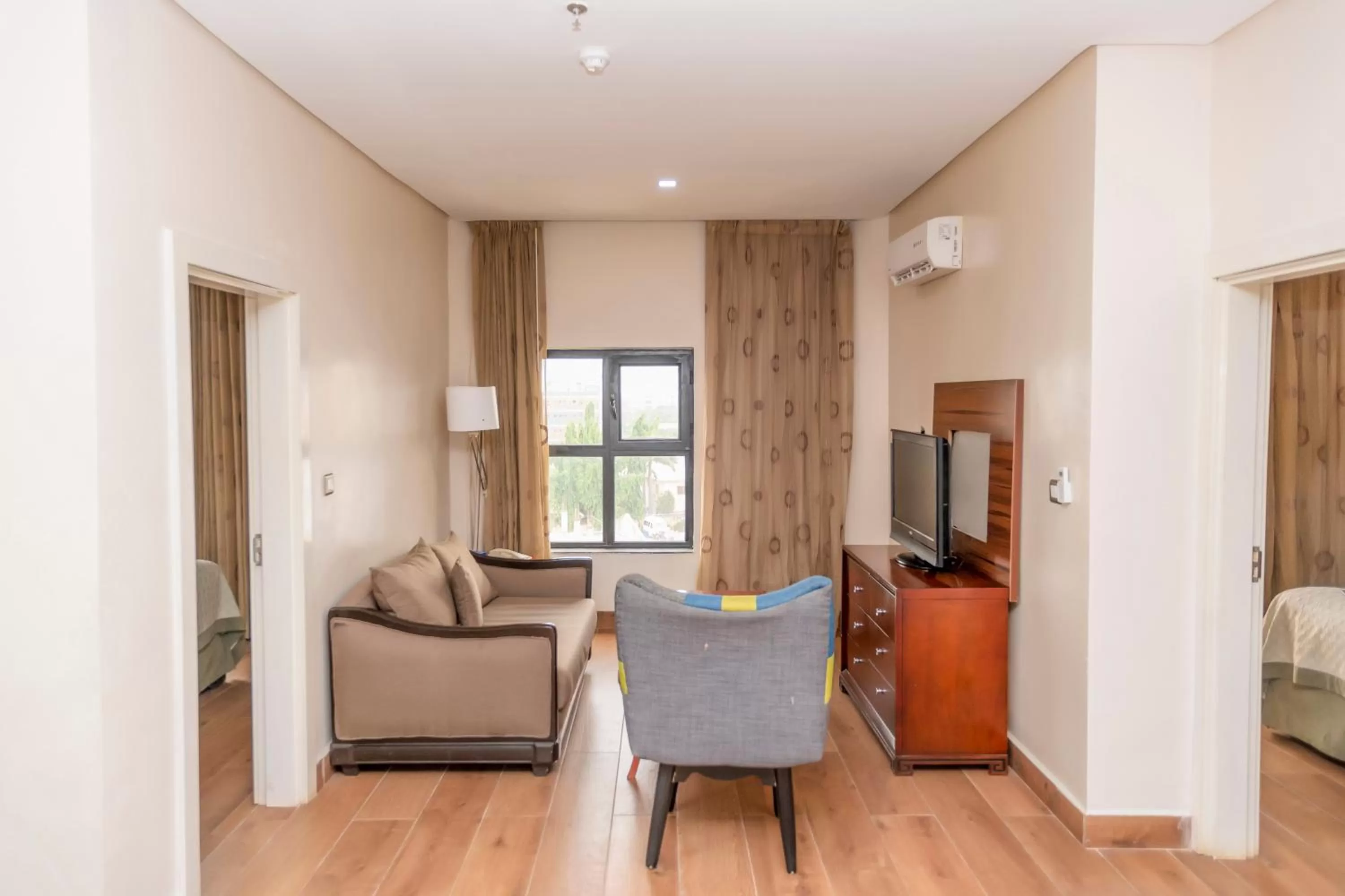 Seating area in Hawthorn Suites by Wyndham Abuja