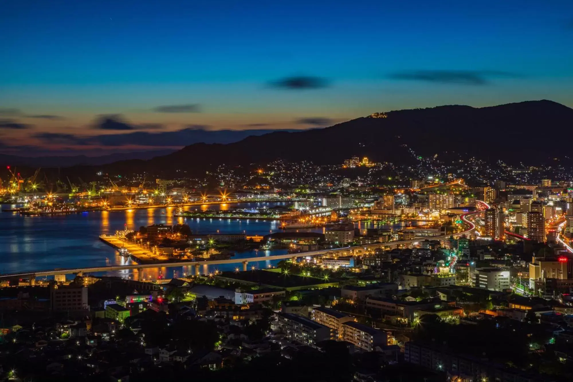 Night, Bird's-eye View in Tabist Sasebo Palace Hotel