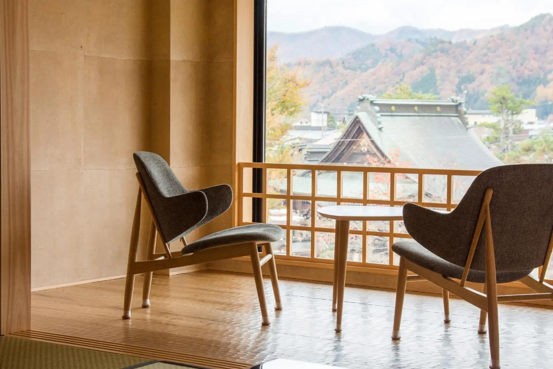 Natural landscape, Seating Area in Ryokan Yatsusankan