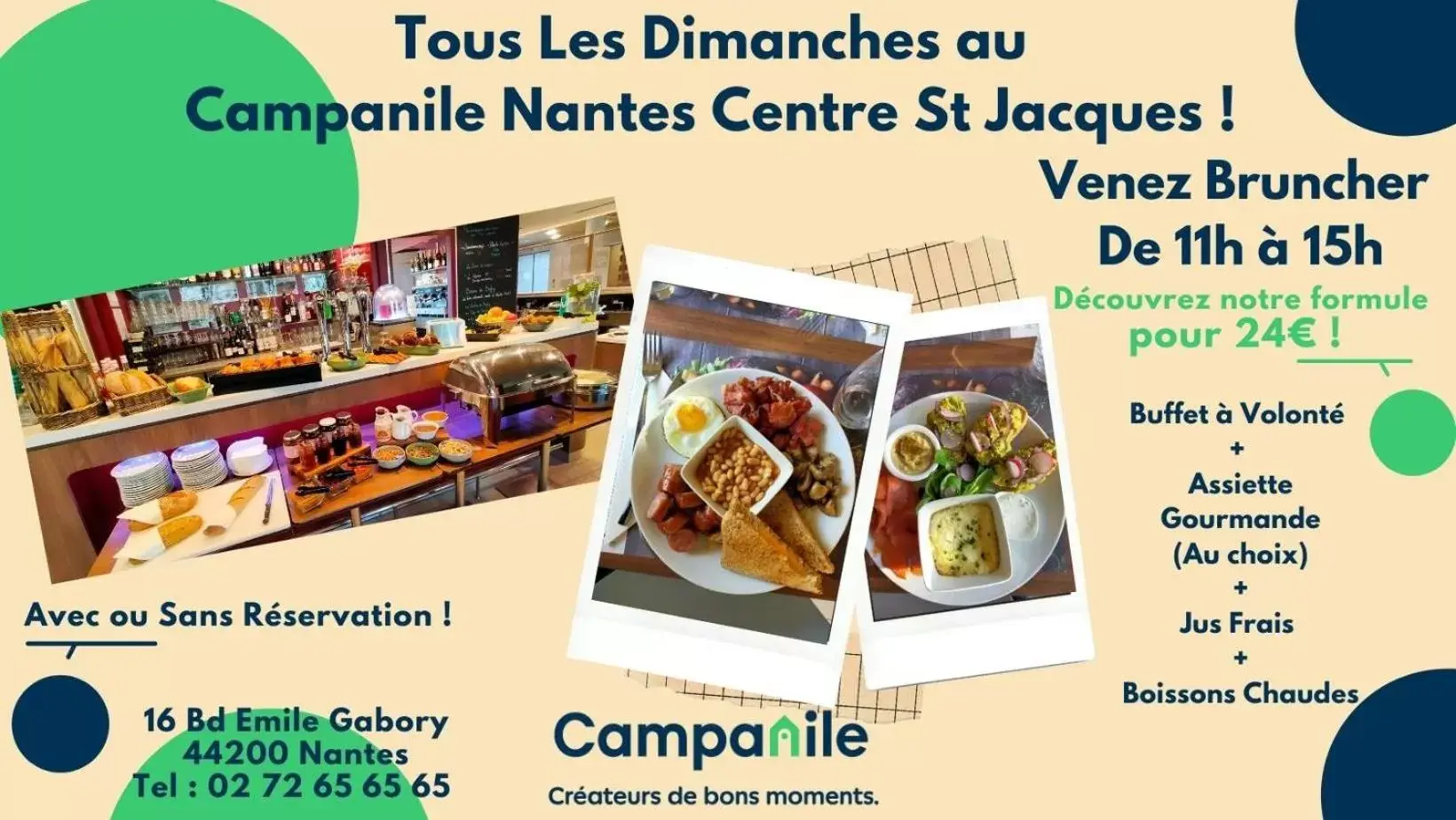 Restaurant/places to eat in Campanile Nantes Centre - Saint Jacques