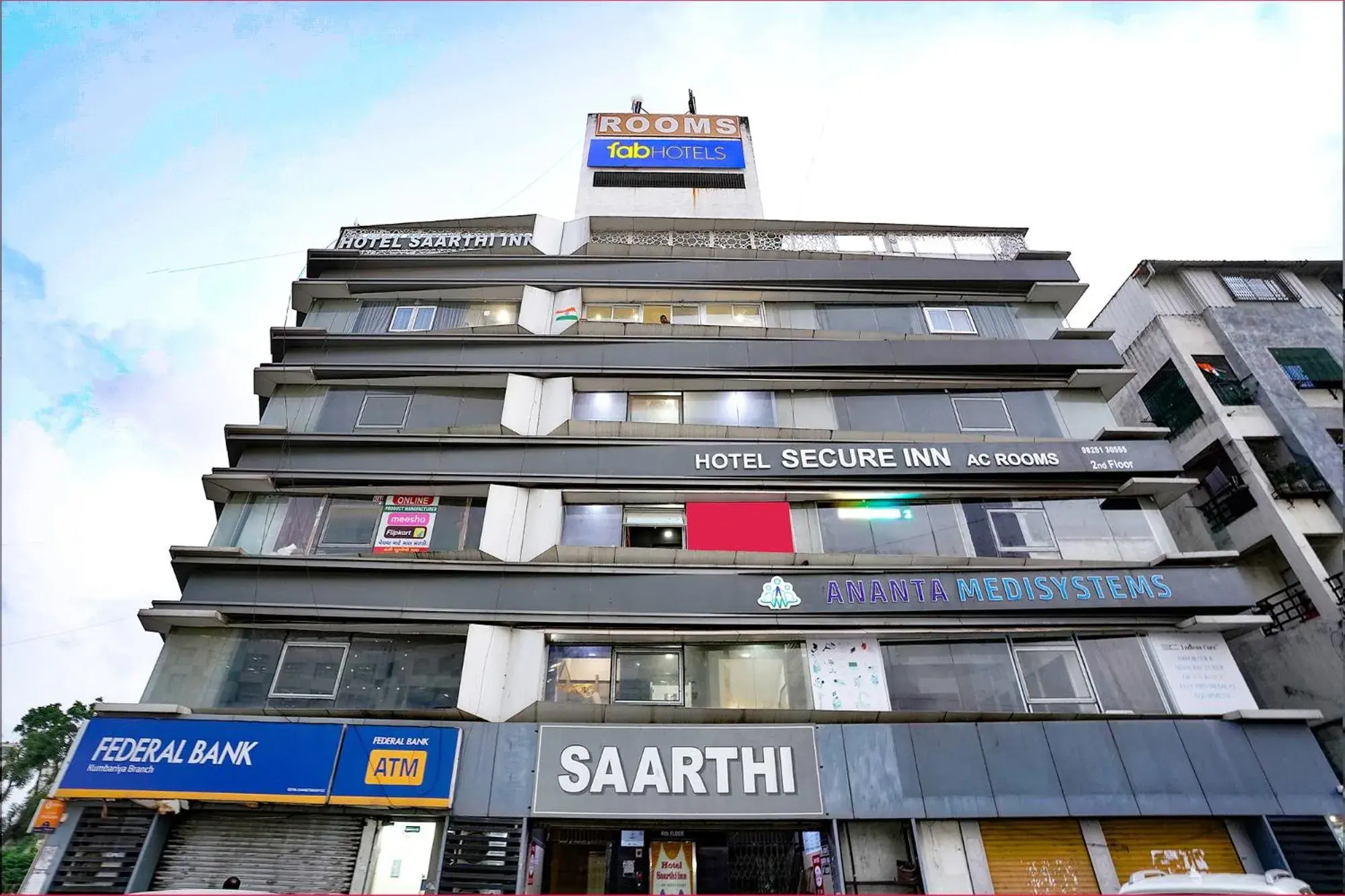 Facade/entrance, Property Building in FabHotel Saarthi Inn