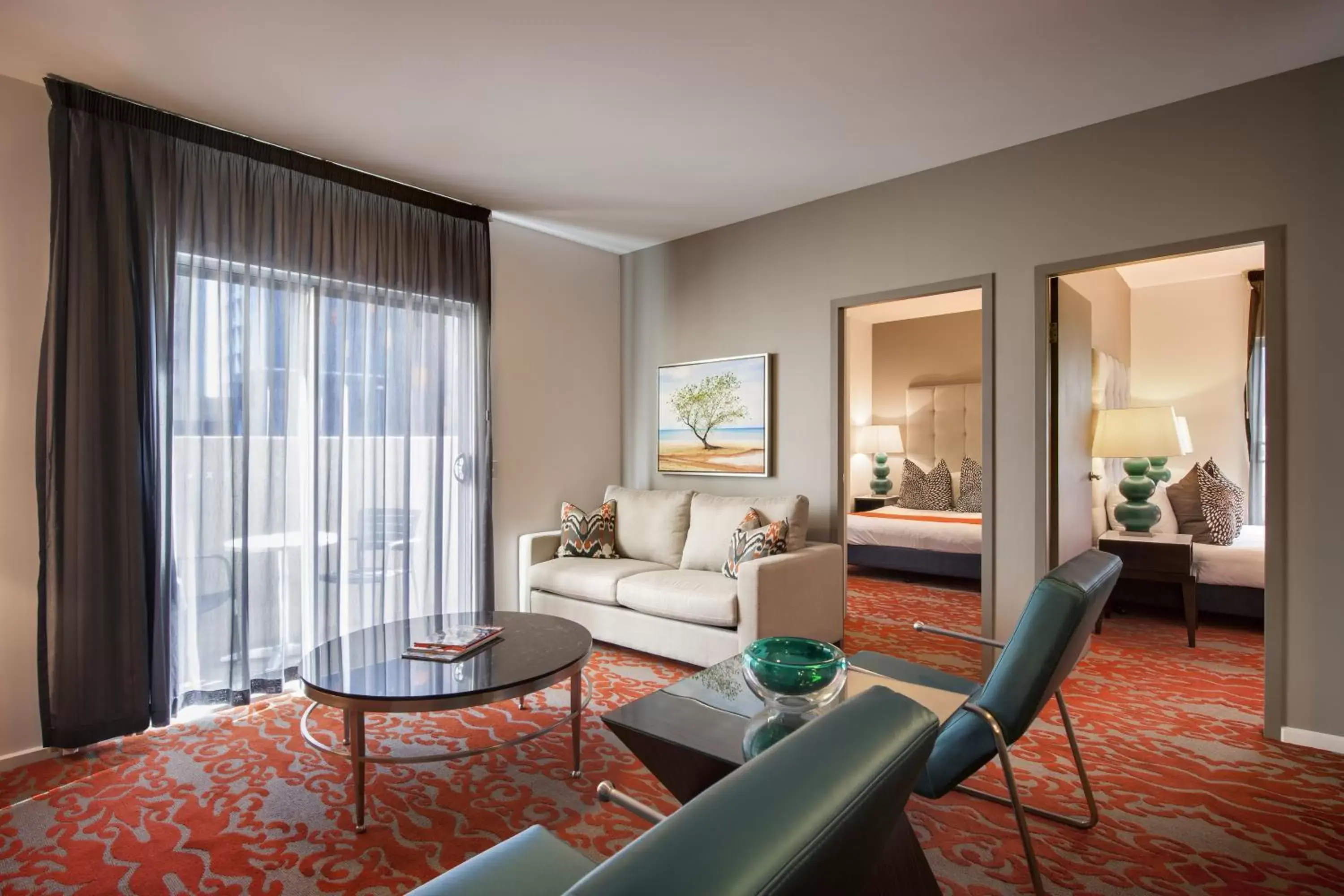 Living room, Seating Area in Miller Apartments