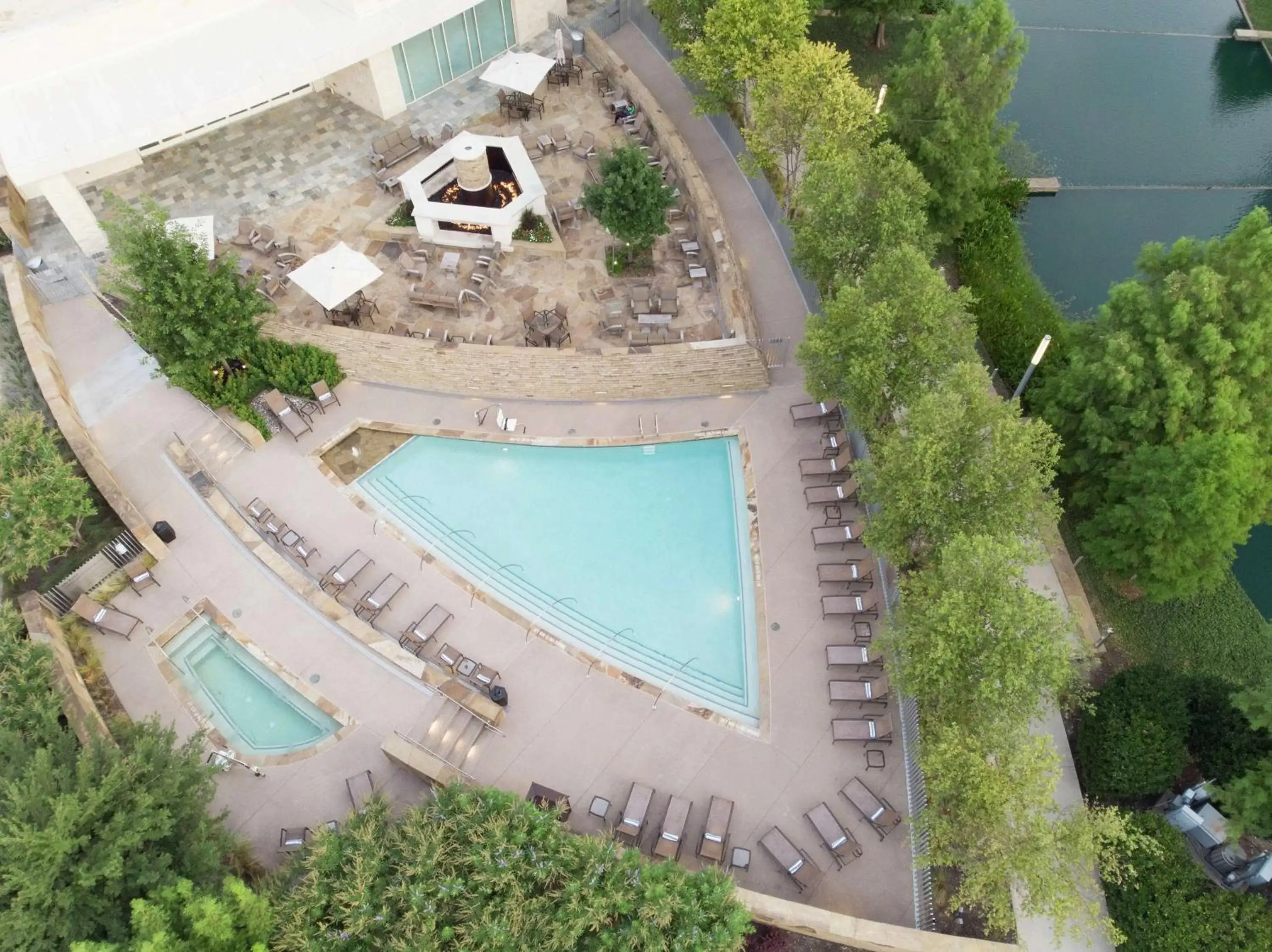 Pool view, Bird's-eye View in Hilton Dallas/Plano Granite Park