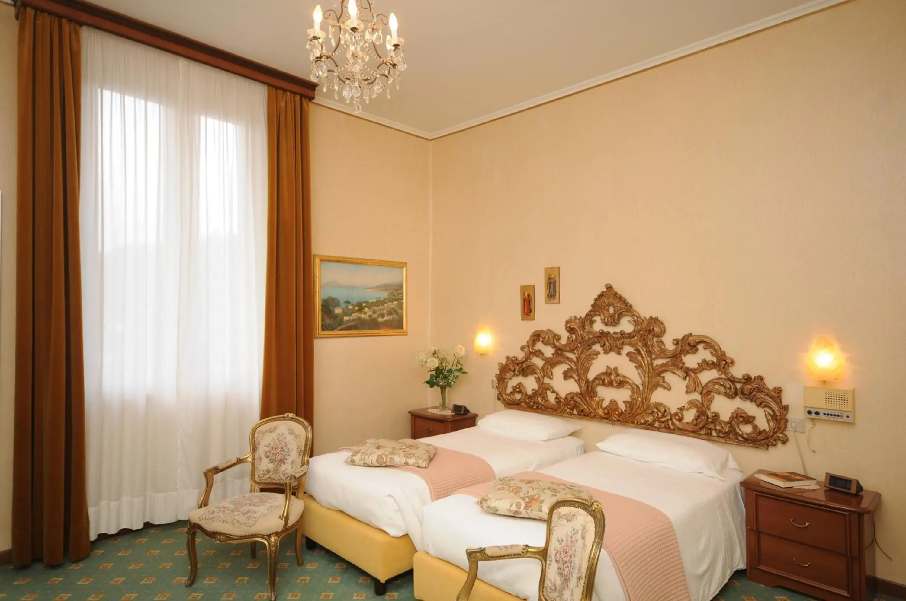 Bed in Grand Hotel Excelsior