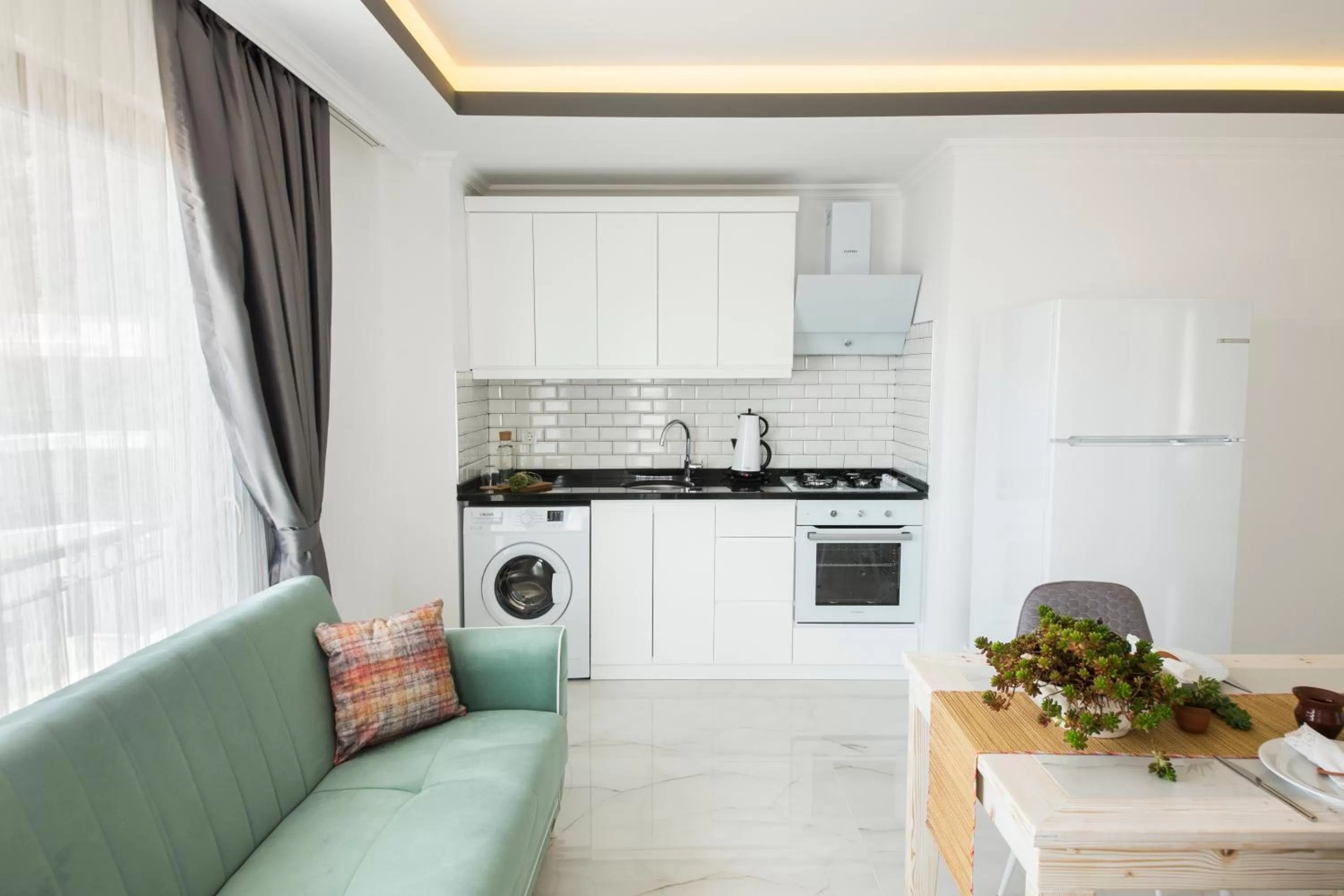 Seating area in Cedrus Suites