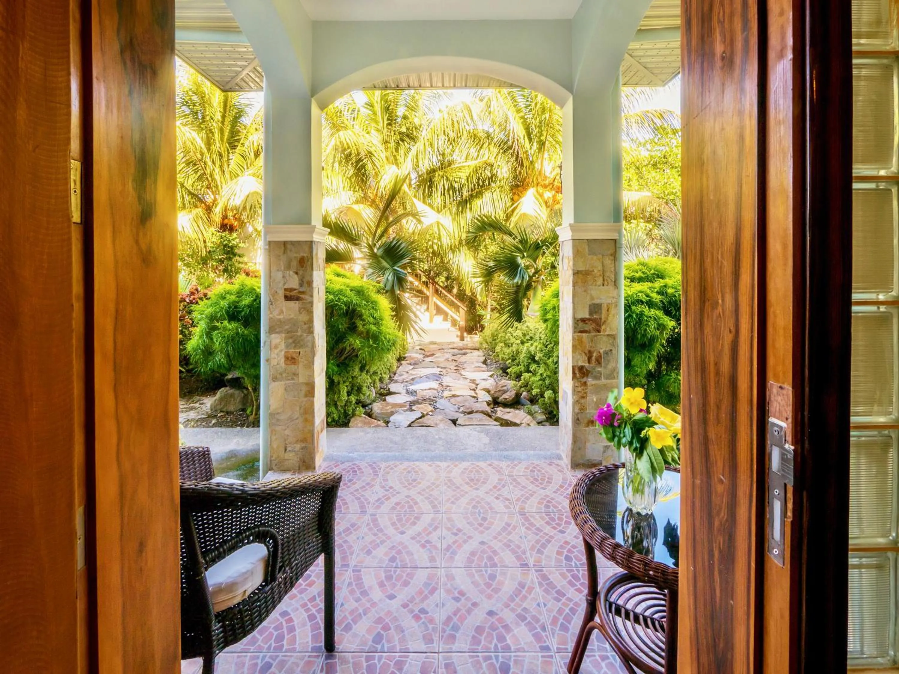 Garden view in Edgewater Dive & Spa Resort