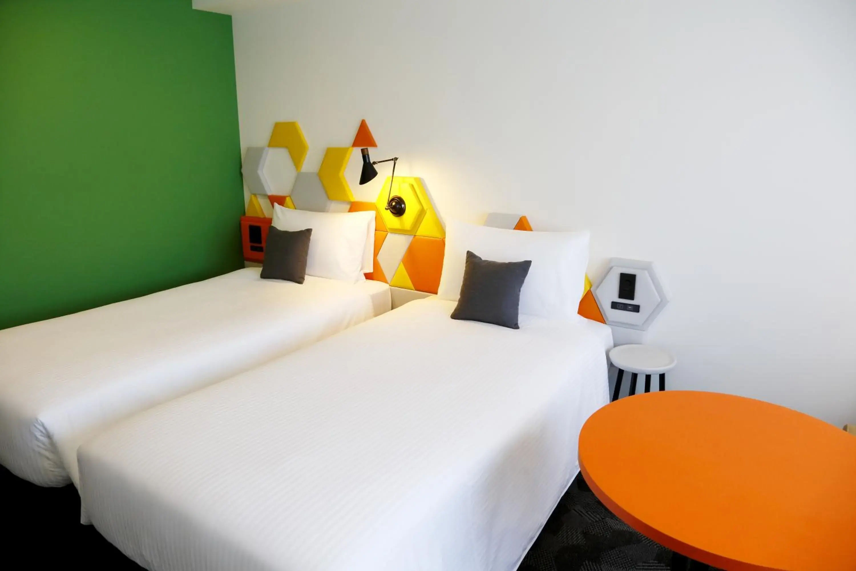 Bed in ibis Styles Tokyo Bay